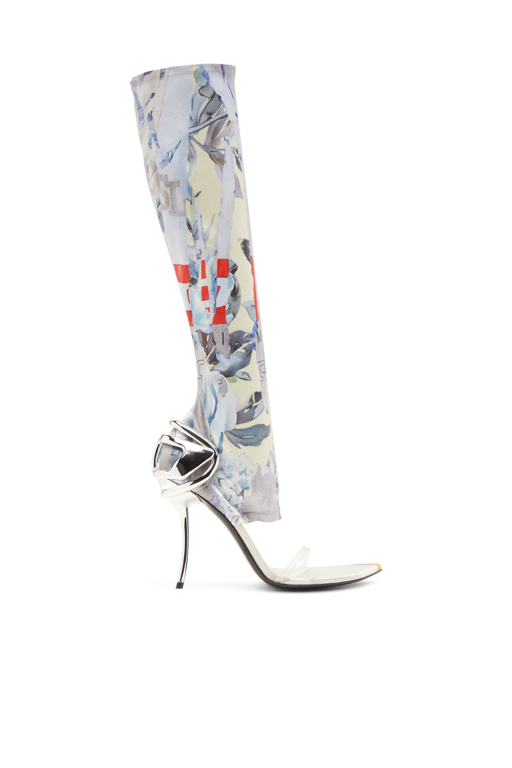 D-TEN&HALF SDL KB, White/Blue Diesel - D-TEN&HALF SDL KB, Woman's D-Ten&Half-Hybrid sandals with graphic print in White/Blue - 1