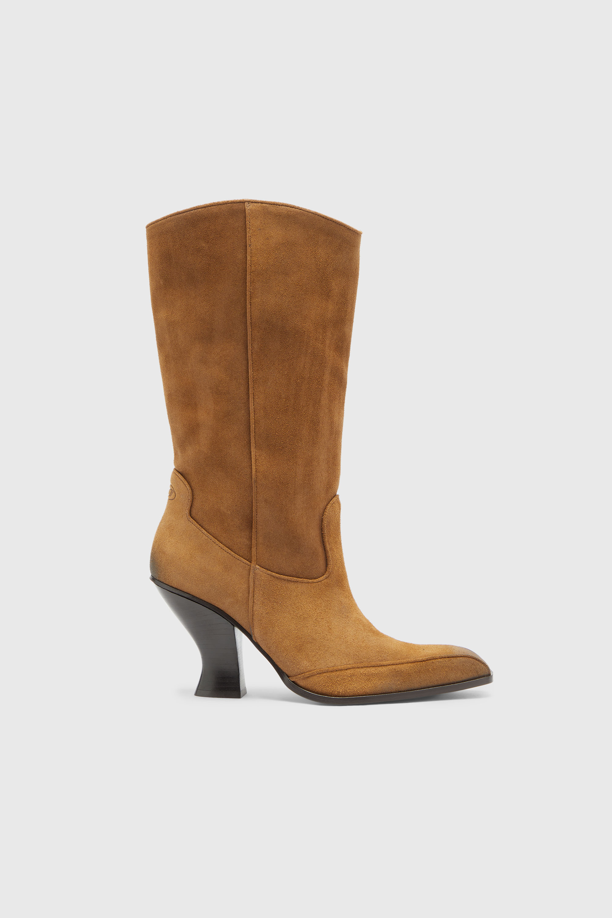Diesel - D-LUFFY-75-TUBE, Woman's D-Luffy - Knee-high boots in suede in Camel - 1
