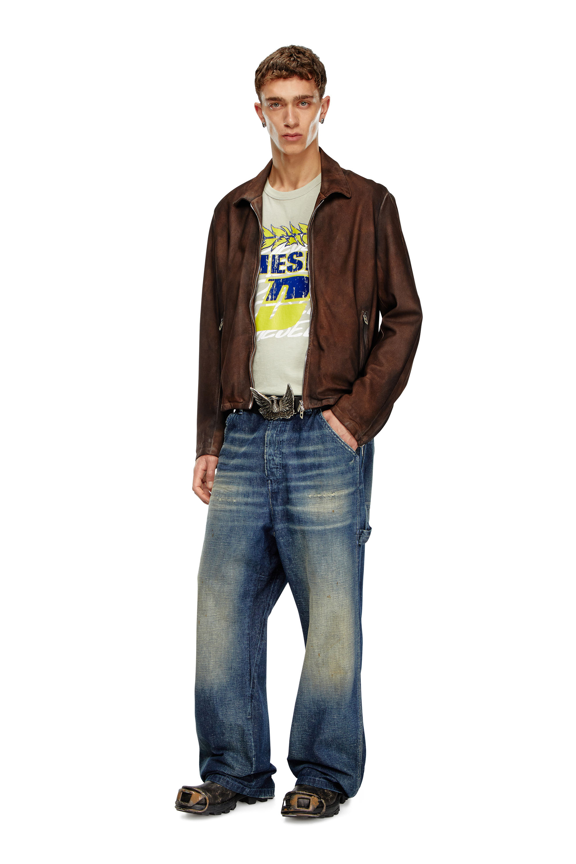 Diesel - Man's Straight Jeans D-Livery 09J91, Dark Blue - 1