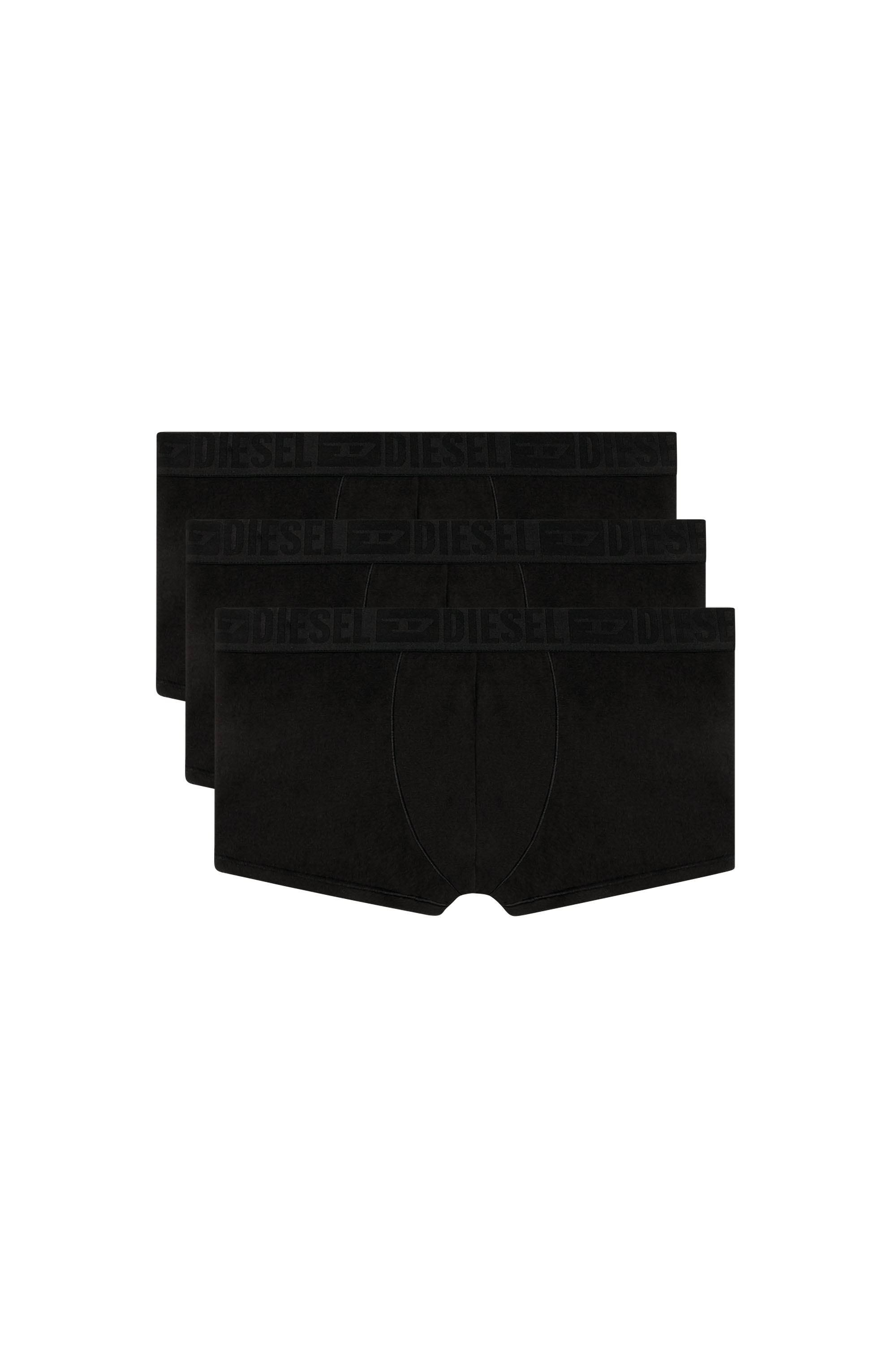 Diesel - BENJAMIN-D-MONO-3PACK, Man's Three-pack plain boxer briefs in Black - 2