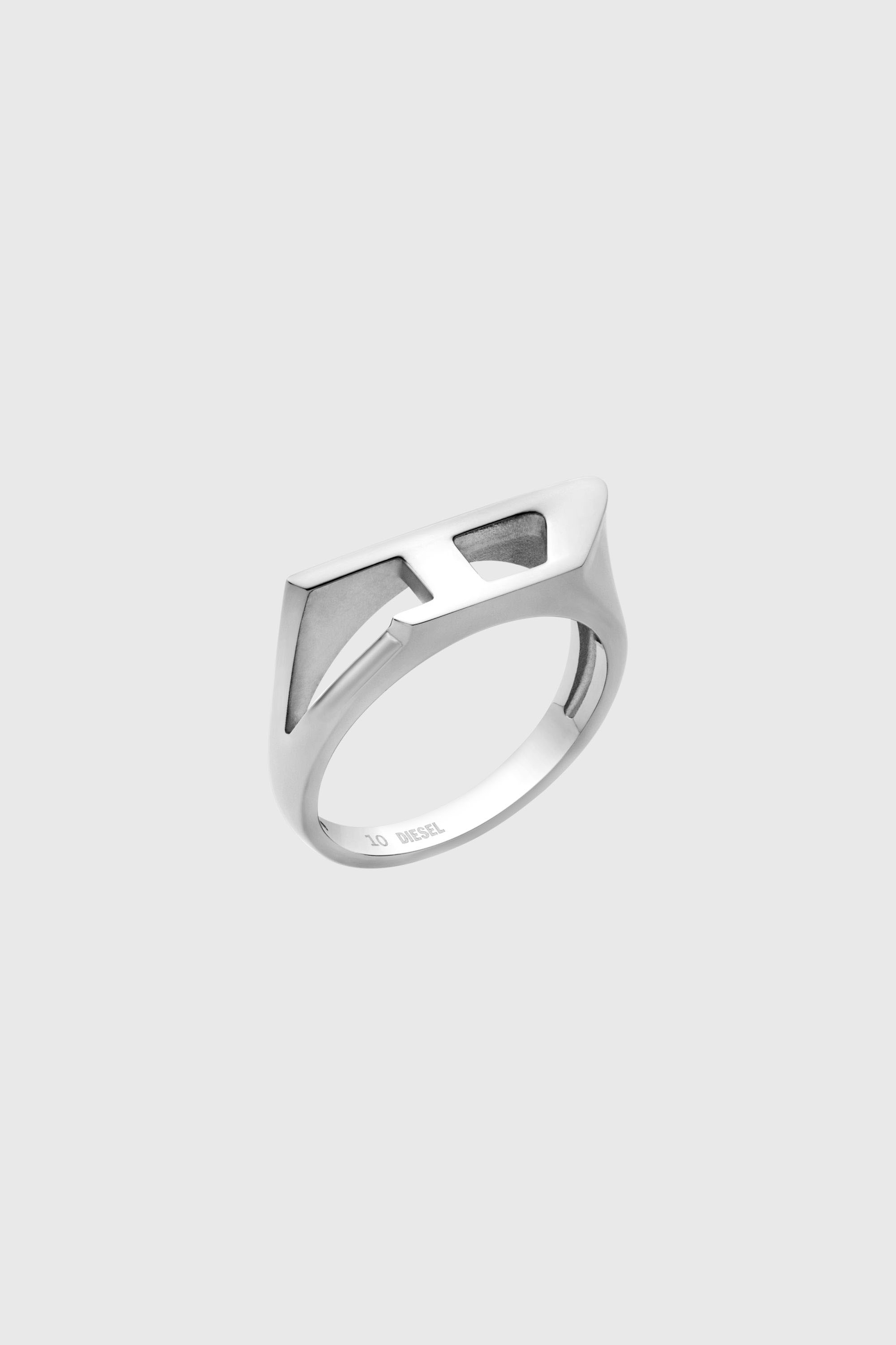 Diesel - DX1638040 JEWELLERY, Unisex's Stainless steel signet ring in Silver - 1