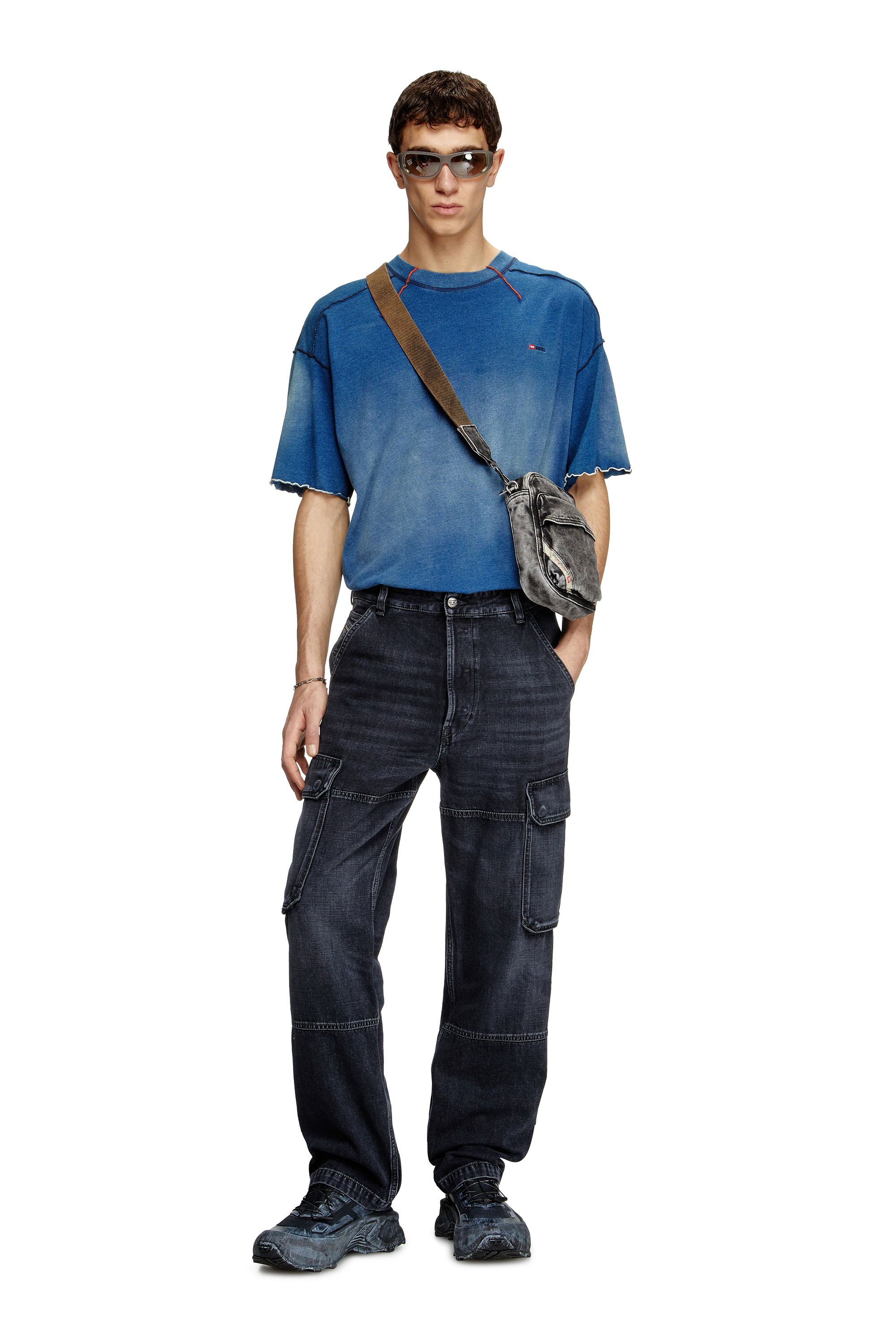 Regular Jeans D-Uty 007Z9, Black/Dark grey Diesel - Man's Regular Jeans D-Uty 007Z9, Black/Dark grey - 1