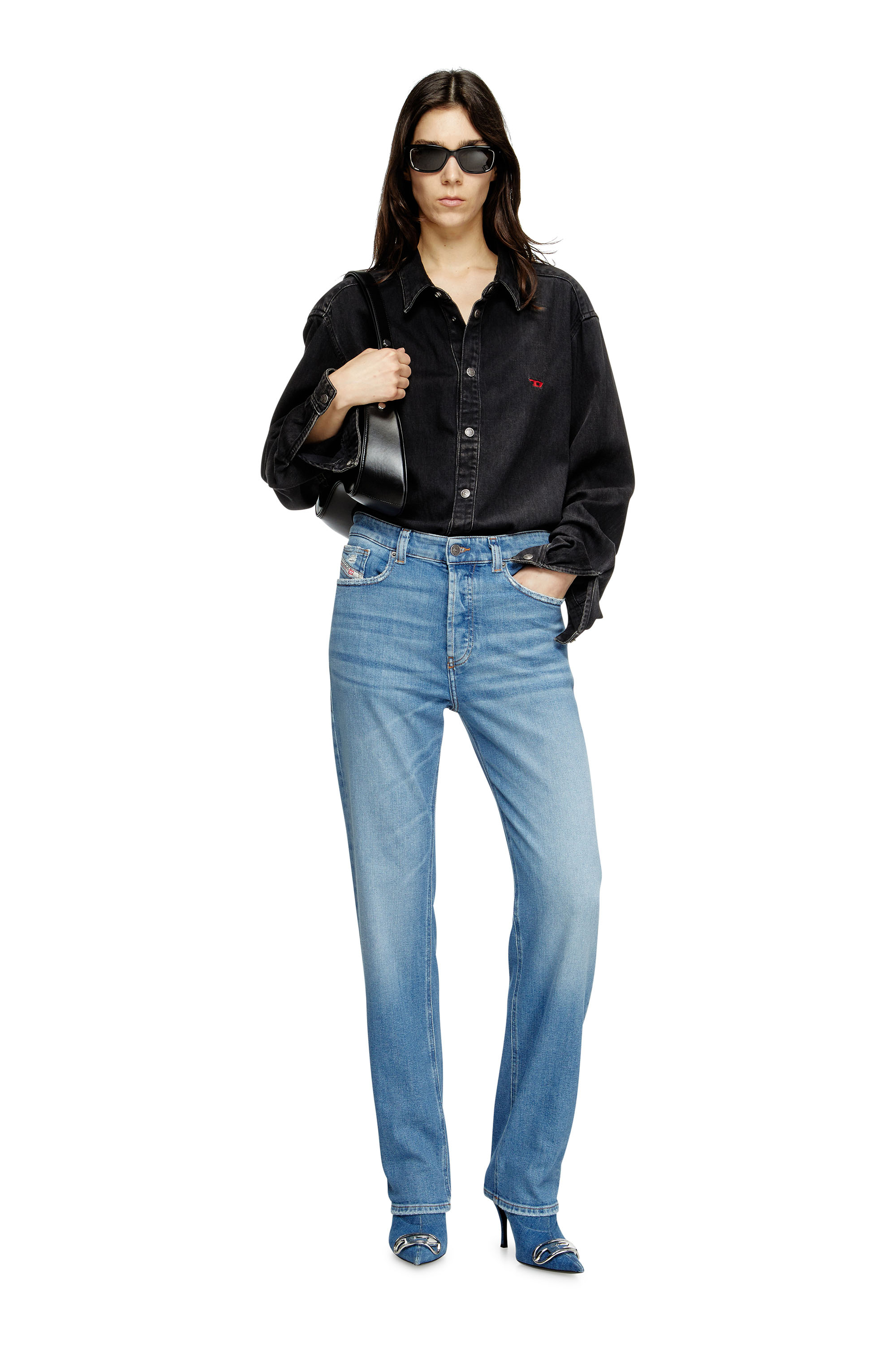 Regular Jeans 1988 D-Ark 09M22, Light Blue Diesel - Woman's Regular Jeans 1988 D-Ark 09M22, Light Blue - 1