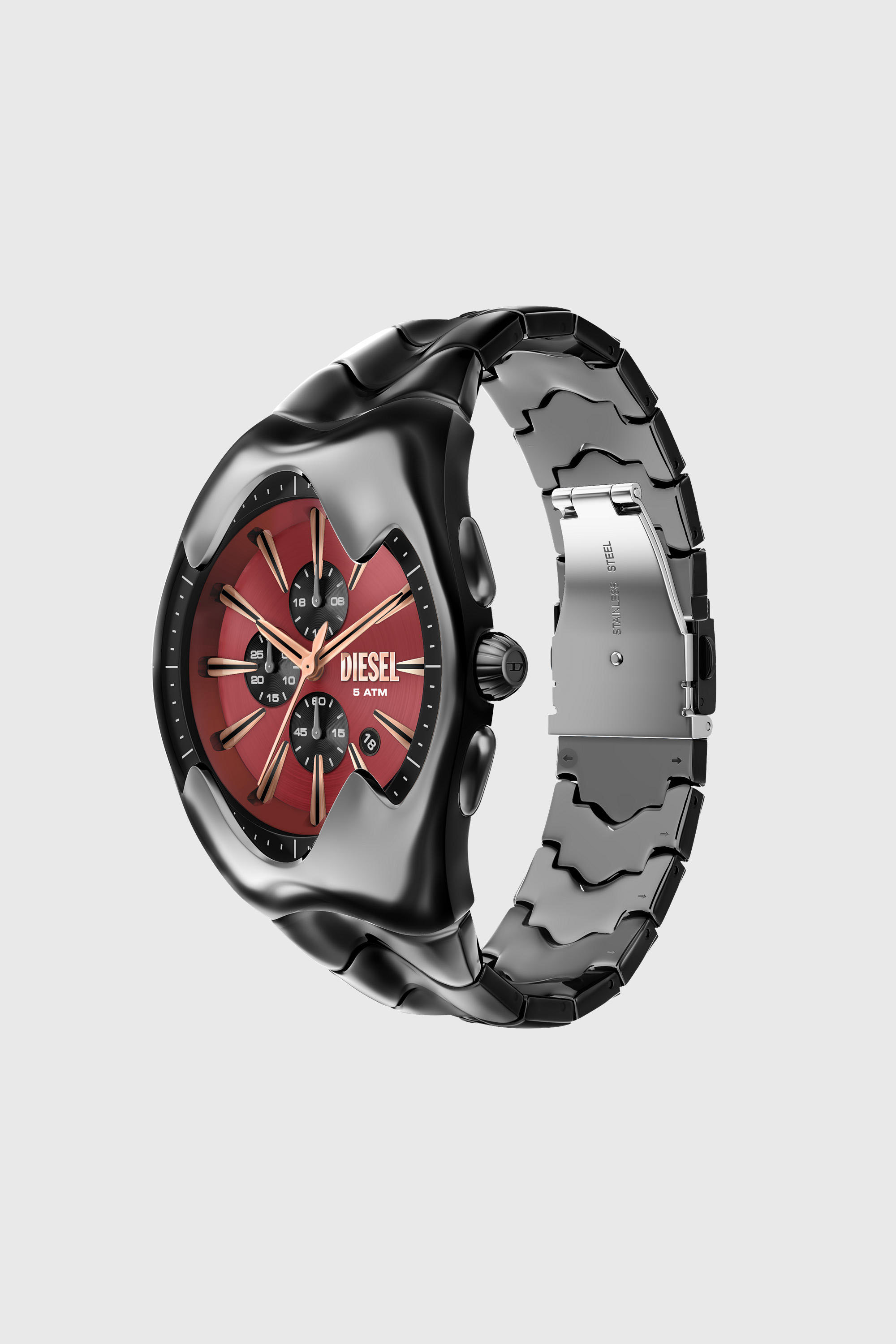 Diesel - DZ4713 WATCH, Man's Mercurial gunmetal stainless steel watch in Black - 7