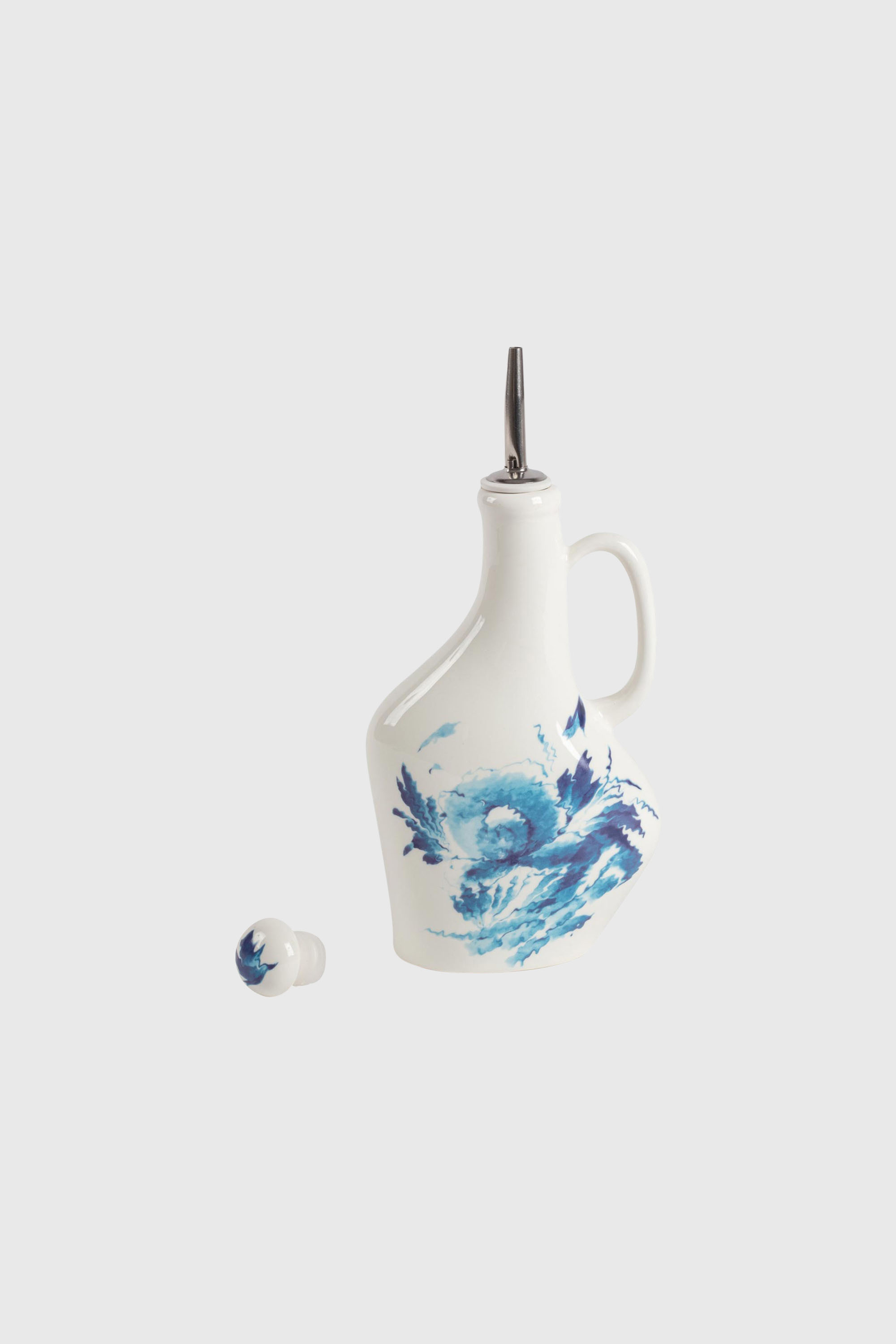 Diesel - 11286 PORCELAIN BOTTLE FOR SEASONING "CL, Unisex's Porcelain bottle for seasoning in White/Blue - 2
