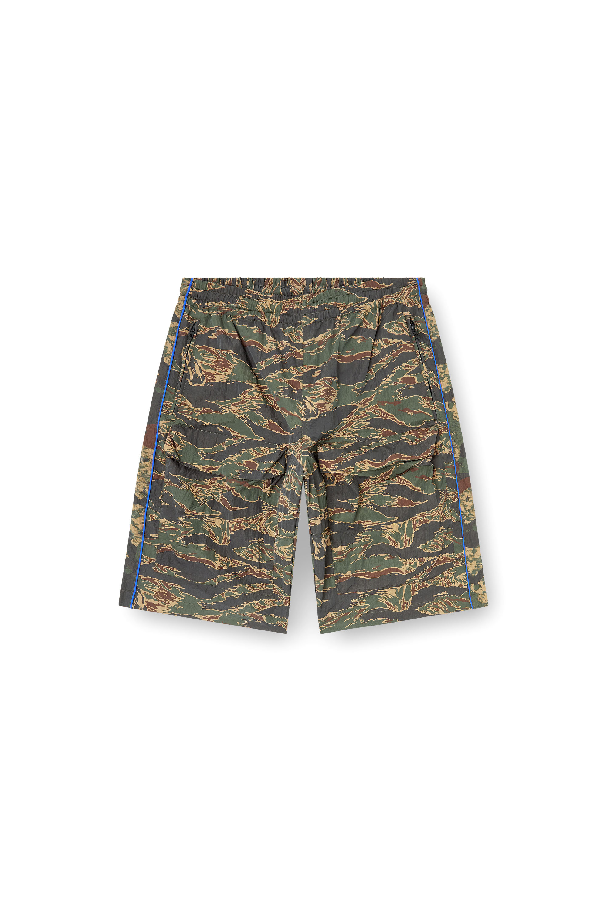 Diesel - P-RAMOS-SHORT-EPBW, Man's Cargo shorts with mixed camo prints in Military Green - 3