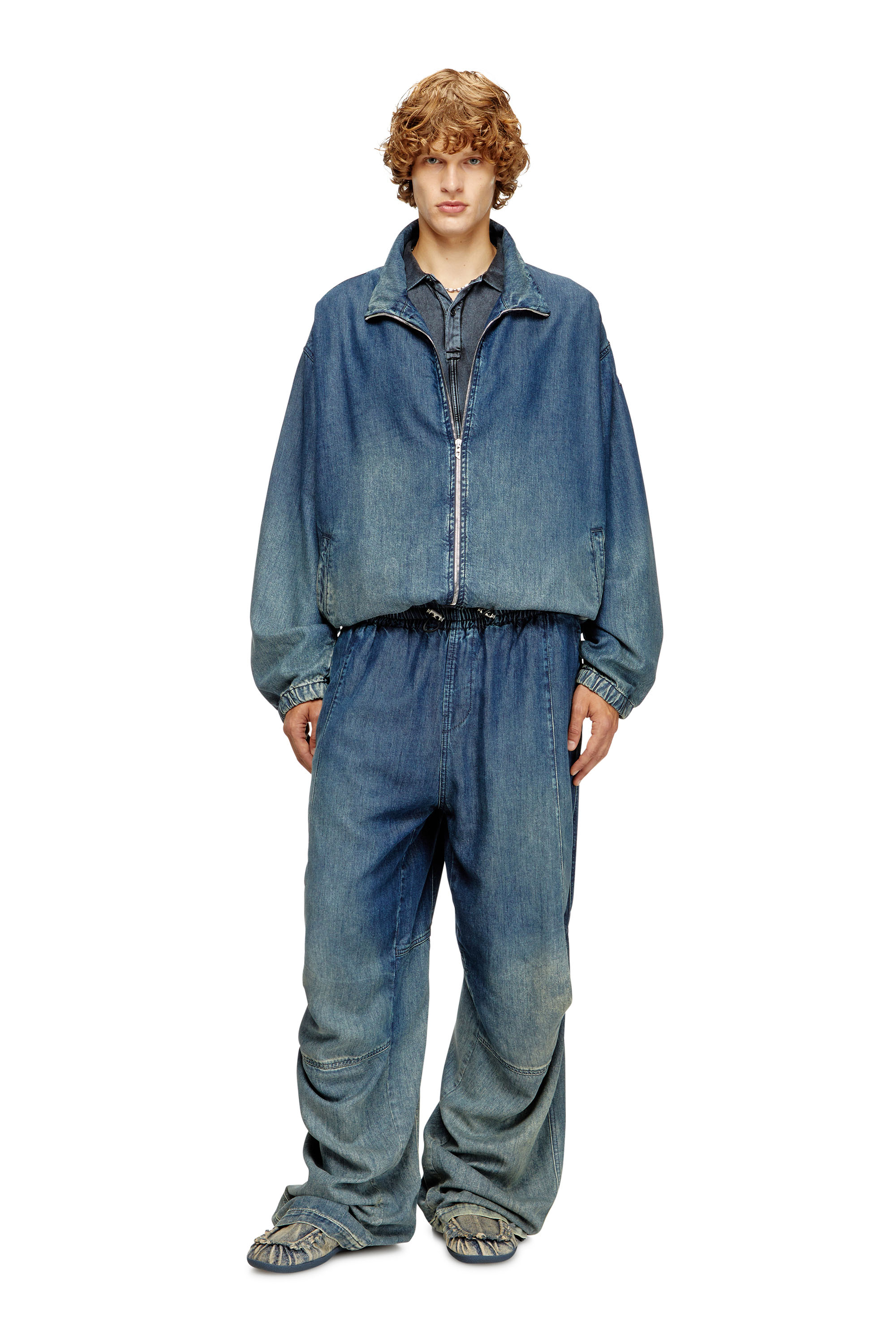 Relaxed Jeans D-Pari 068TC, Dark Blue Diesel - Man's Relaxed Jeans D-Pari 068TC, Dark Blue - 1