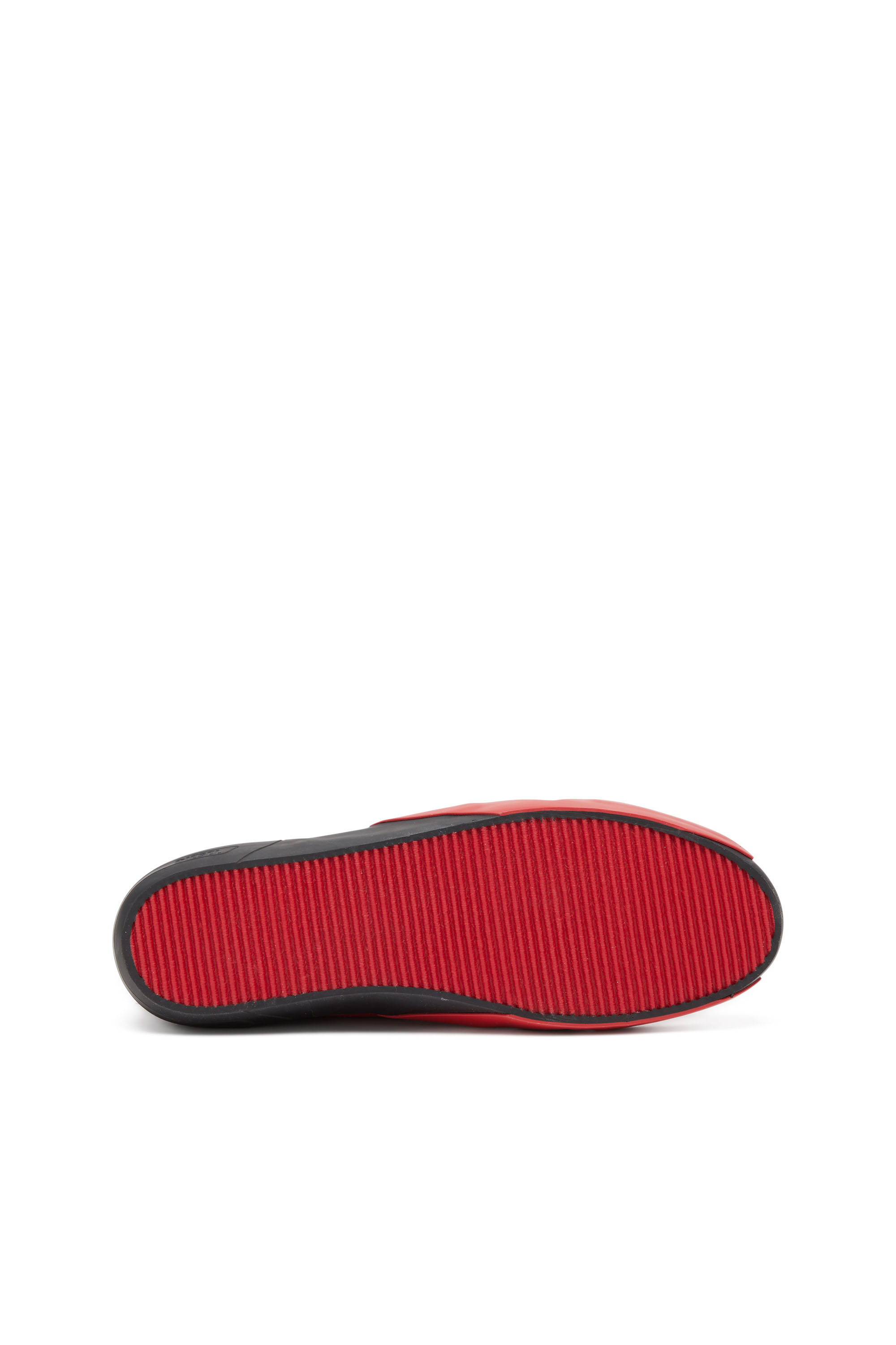 S-SLANTE-D LOW, Black/Red Diesel - S-SLANTE-D LOW, Man's S-Slante-D-Sneakers in suede and leather with D logo in Black/Red - 5