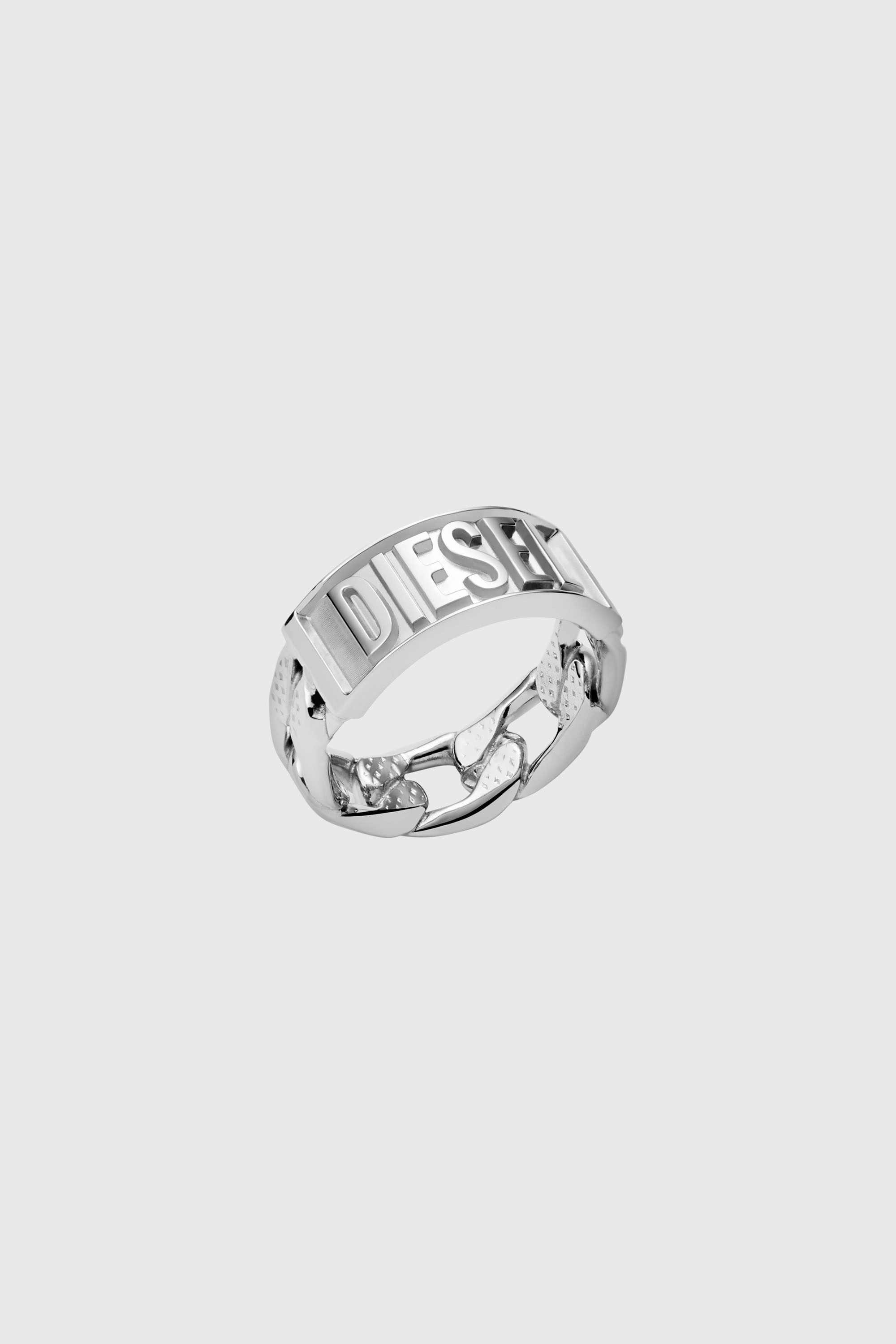 Diesel - DX1347, Man's Stainless steel band ring in Silver - 1