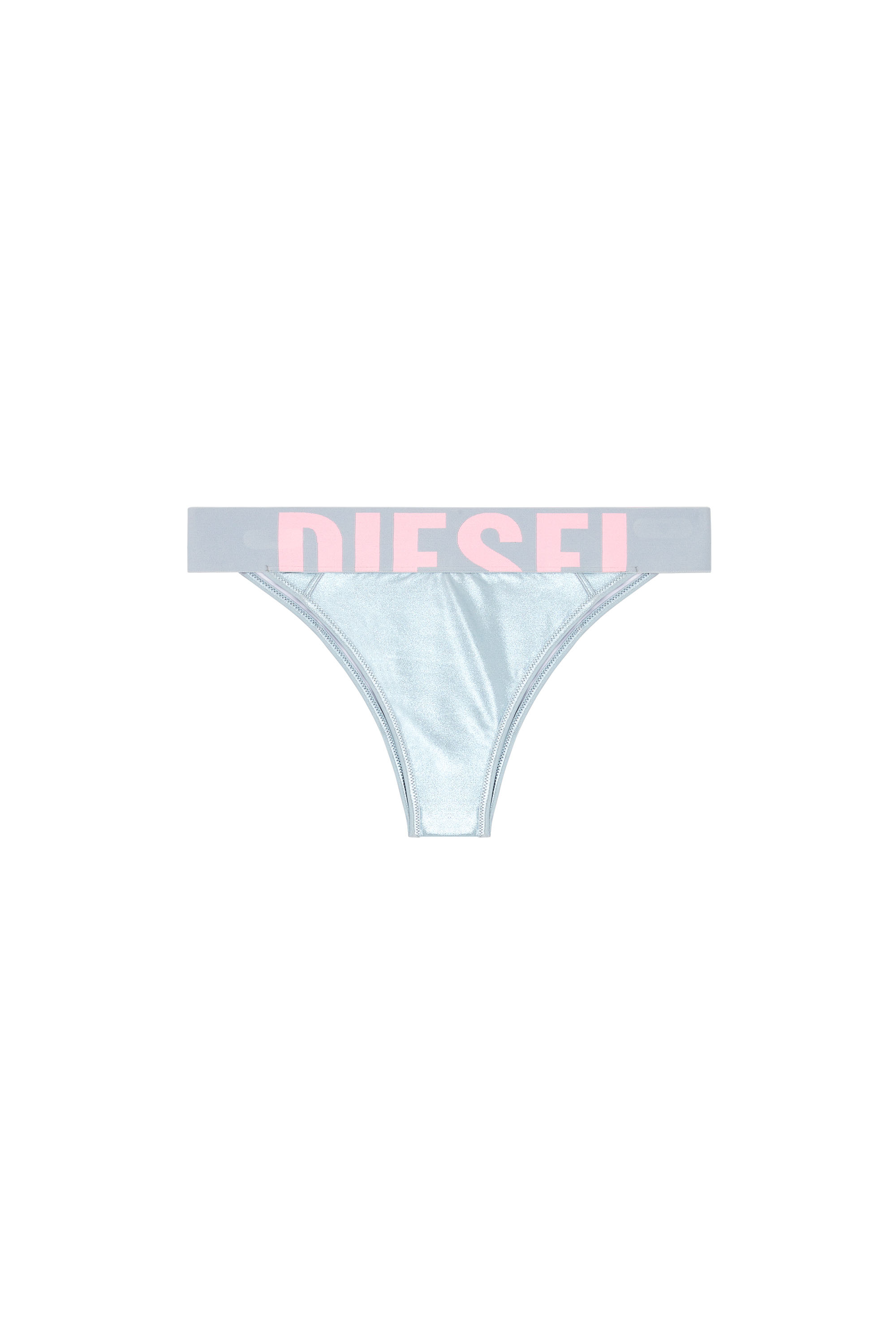 Diesel - LOLITA-D-POP, Woman's Metallic bikini bottoms in Grey/Pink - 4