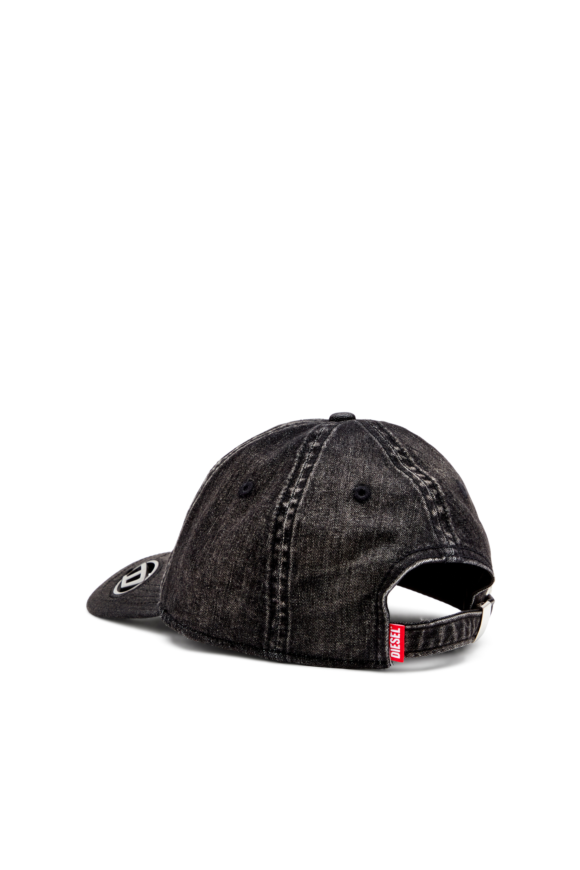 Diesel - C-EWAN-PLAK, Man's Light black stretch denim cap in Black - 2