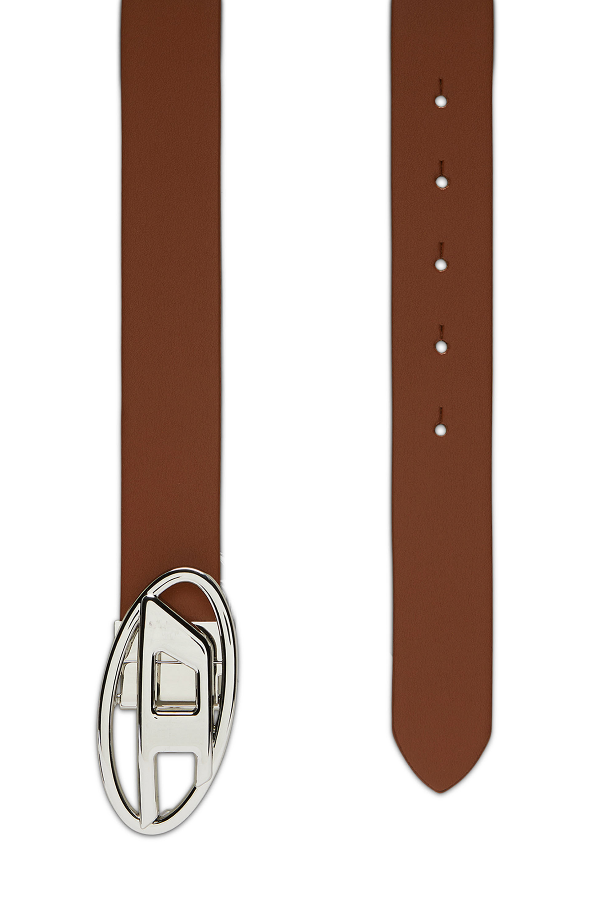 Diesel - B-1DR W REV II 30, Woman Reversible leather belt with Oval D buckle in Brown - Image 2