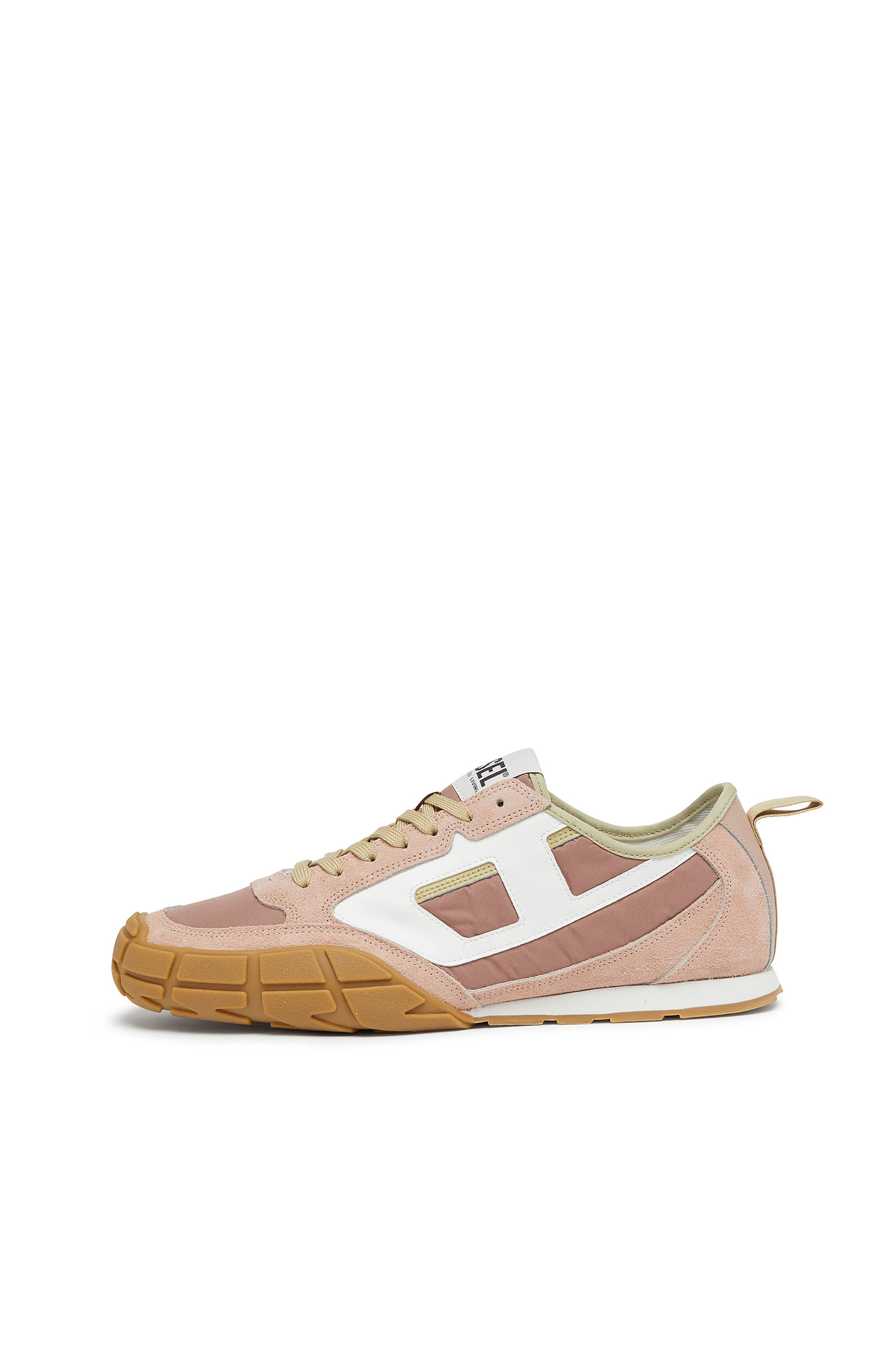Diesel - S-PAGODHA LOW W, Woman's S-Pagodha-Sneakers in leather, suede and ripstop in Pink/White - 2