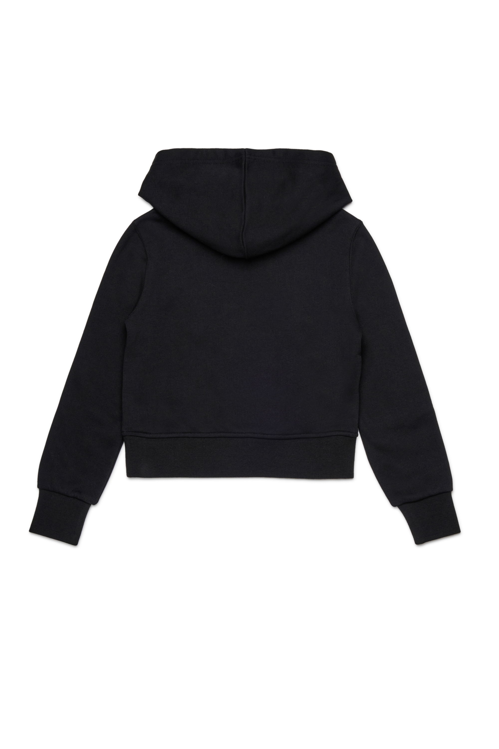 Diesel - SASYHOOD, Woman's Cotton hoodie with embroidered logo in Black - 2