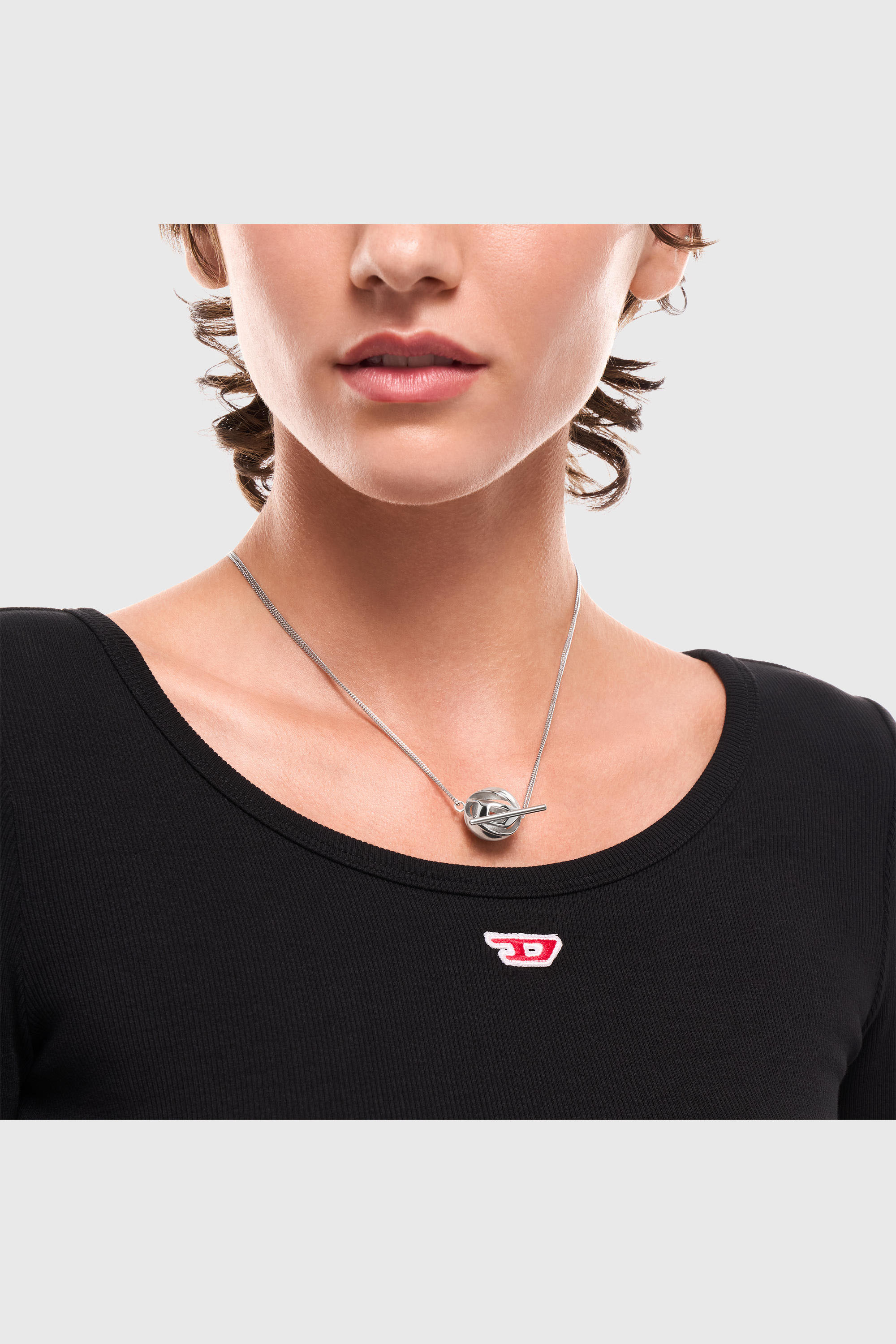 Diesel - DX1716040, Unisex's Stainless Steel Pendant Necklace in Silver - 4