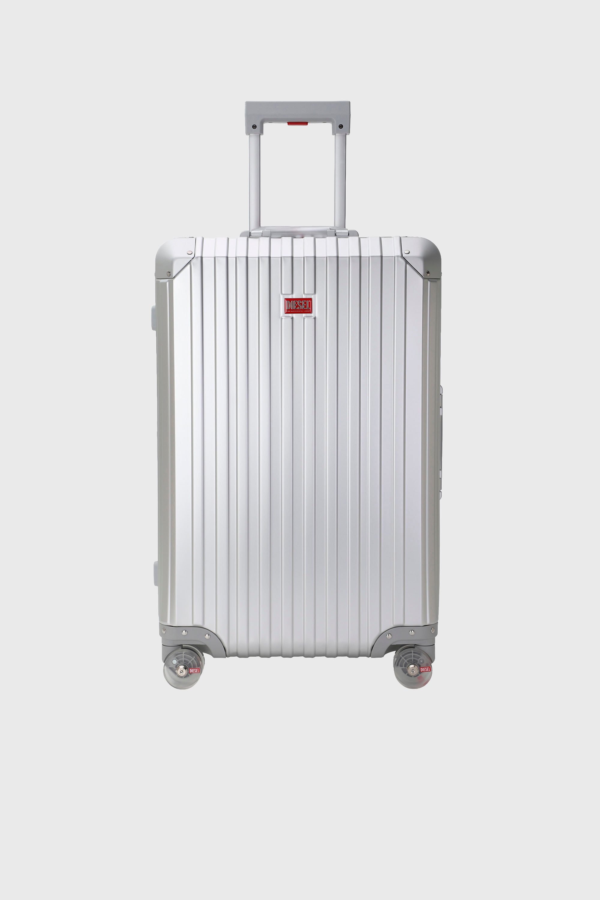 Diesel - DIESEL ALUMINUM TROLLEY- DSL002, Unisex's Aluminum suitcase size M in Silver - 1