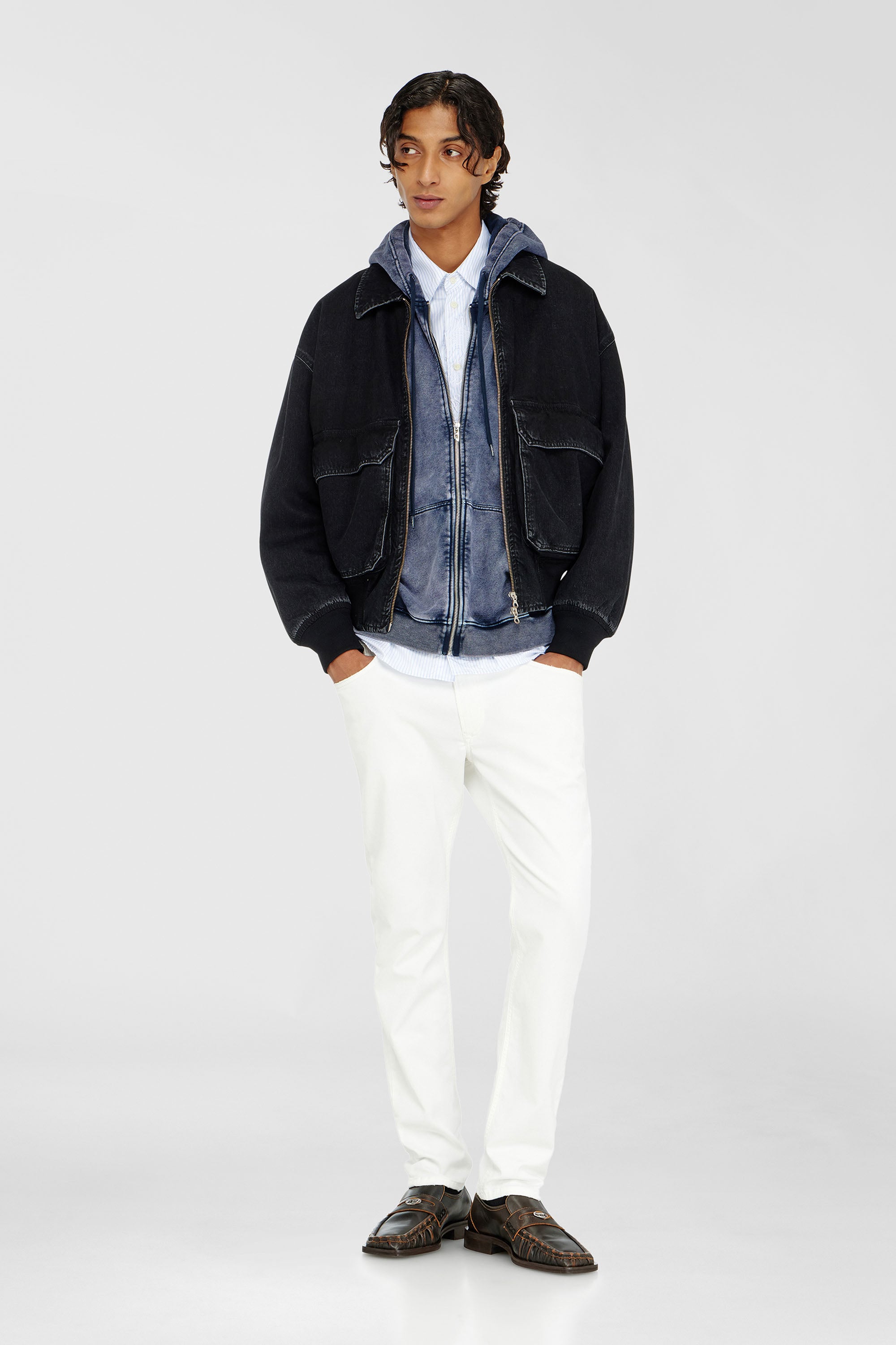Diesel - Man's Regular 2032 D-Krooley-BW Joggjeans&reg; 068HX, White - 2
