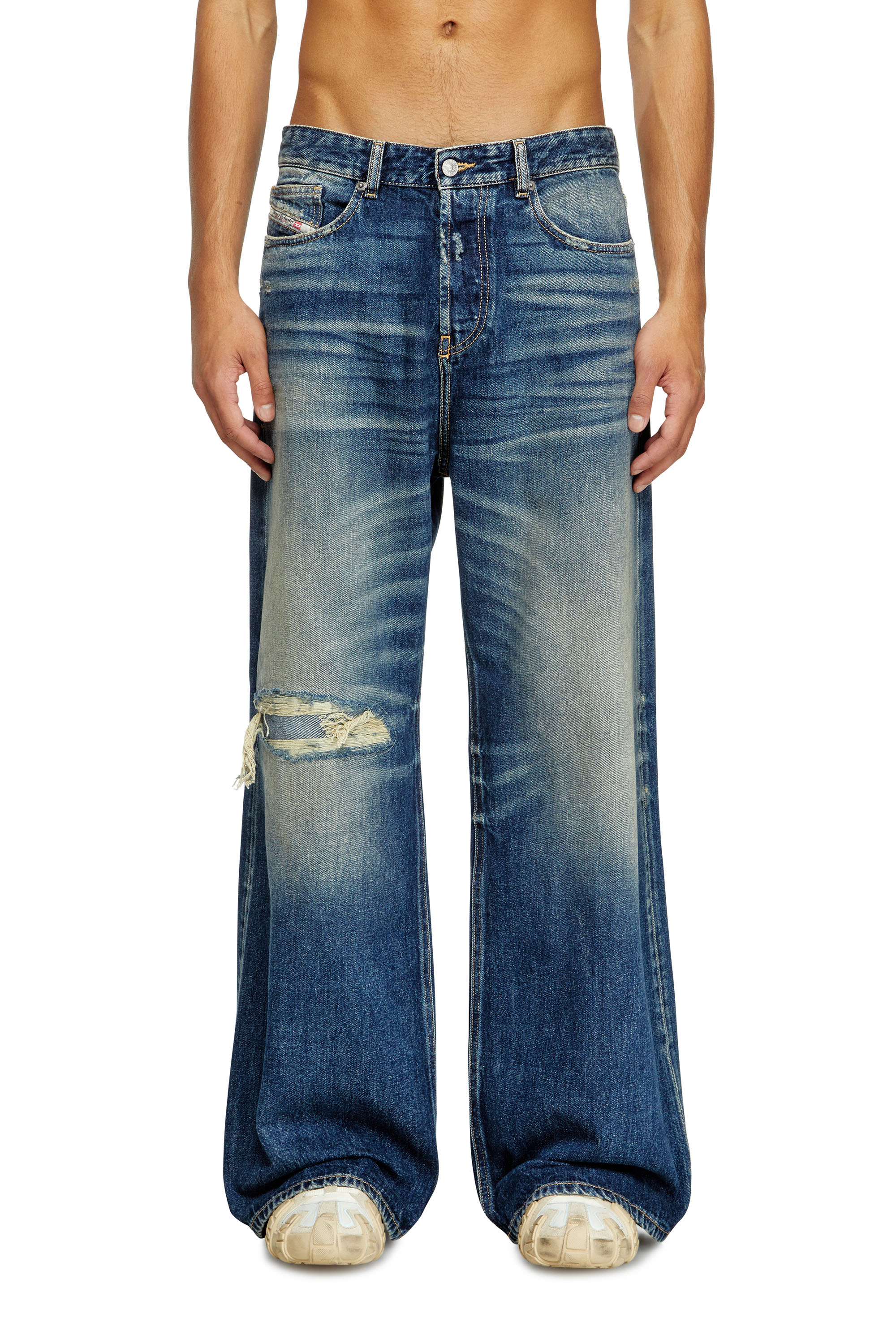 Diesel - Man's Relaxed Jeans D-Rise 09J95, Dark Blue - 1