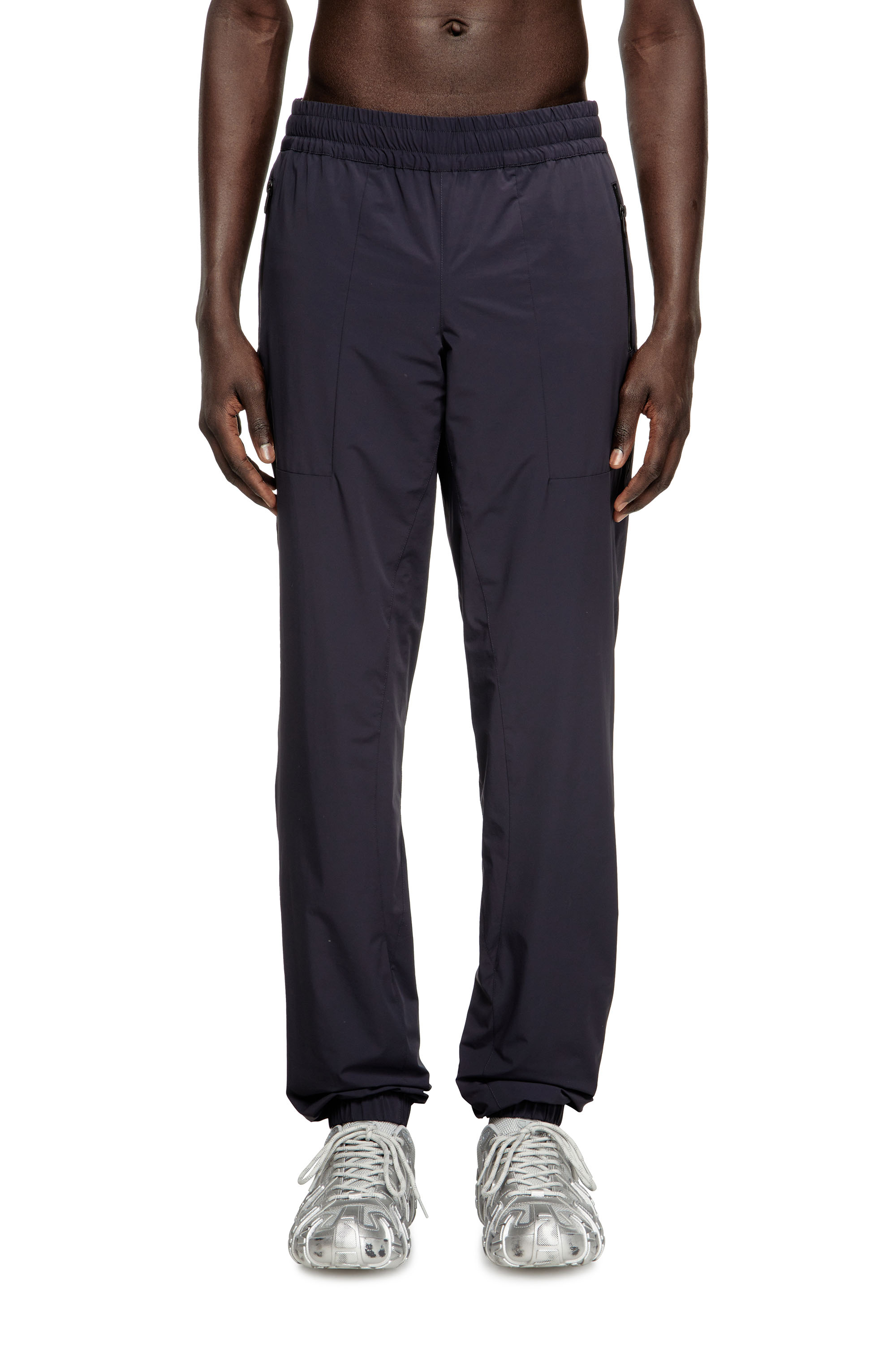P-ARDO-LONG, Dark Blue Diesel - P-ARDO-LONG, Man's Trousers in bi-stretch nylon in Dark Blue - 3