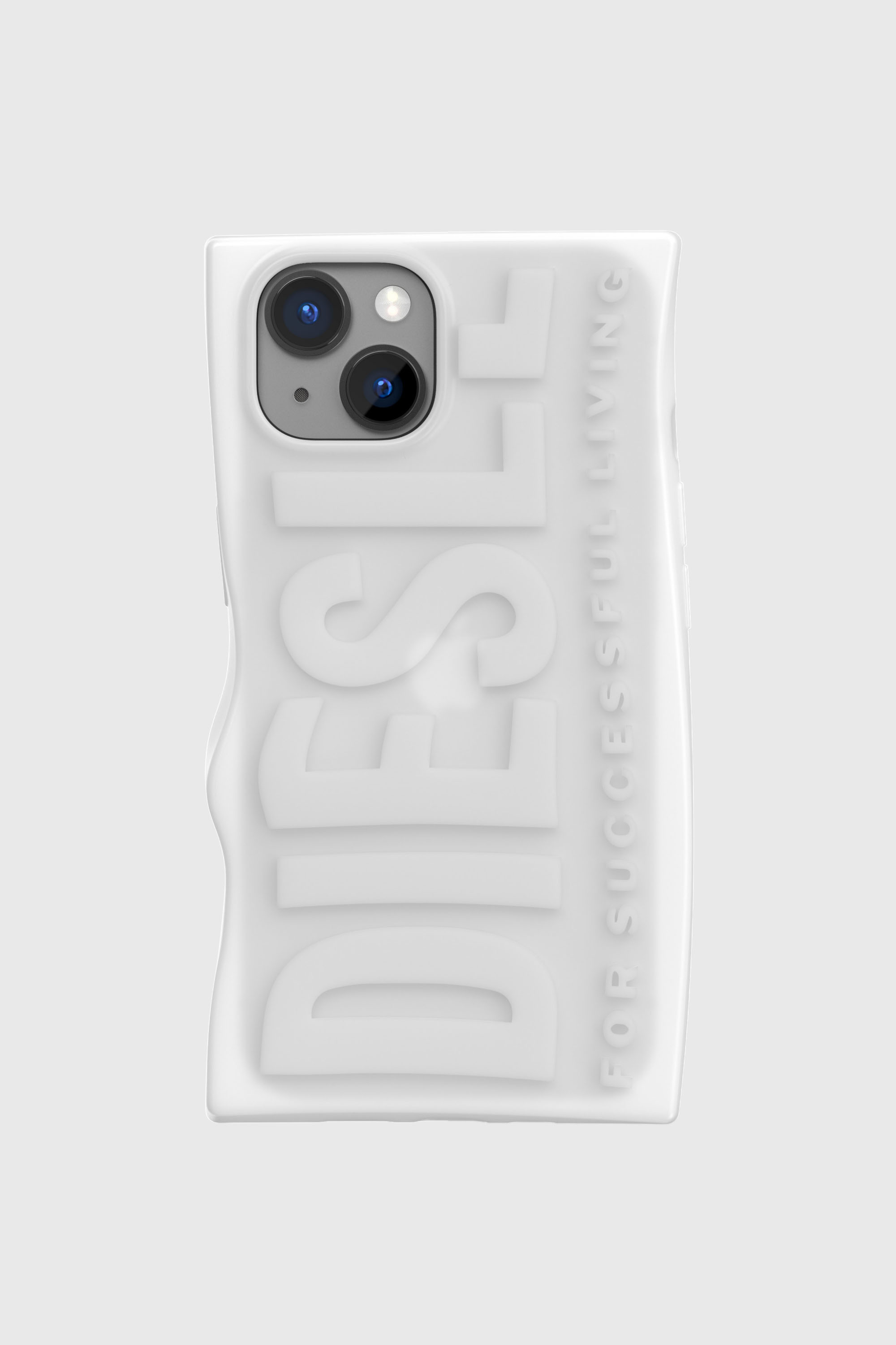 Diesel - 54122 MOULDED CASE, Unisex's D By case iPhone 13/iPhone 14 in White - 2