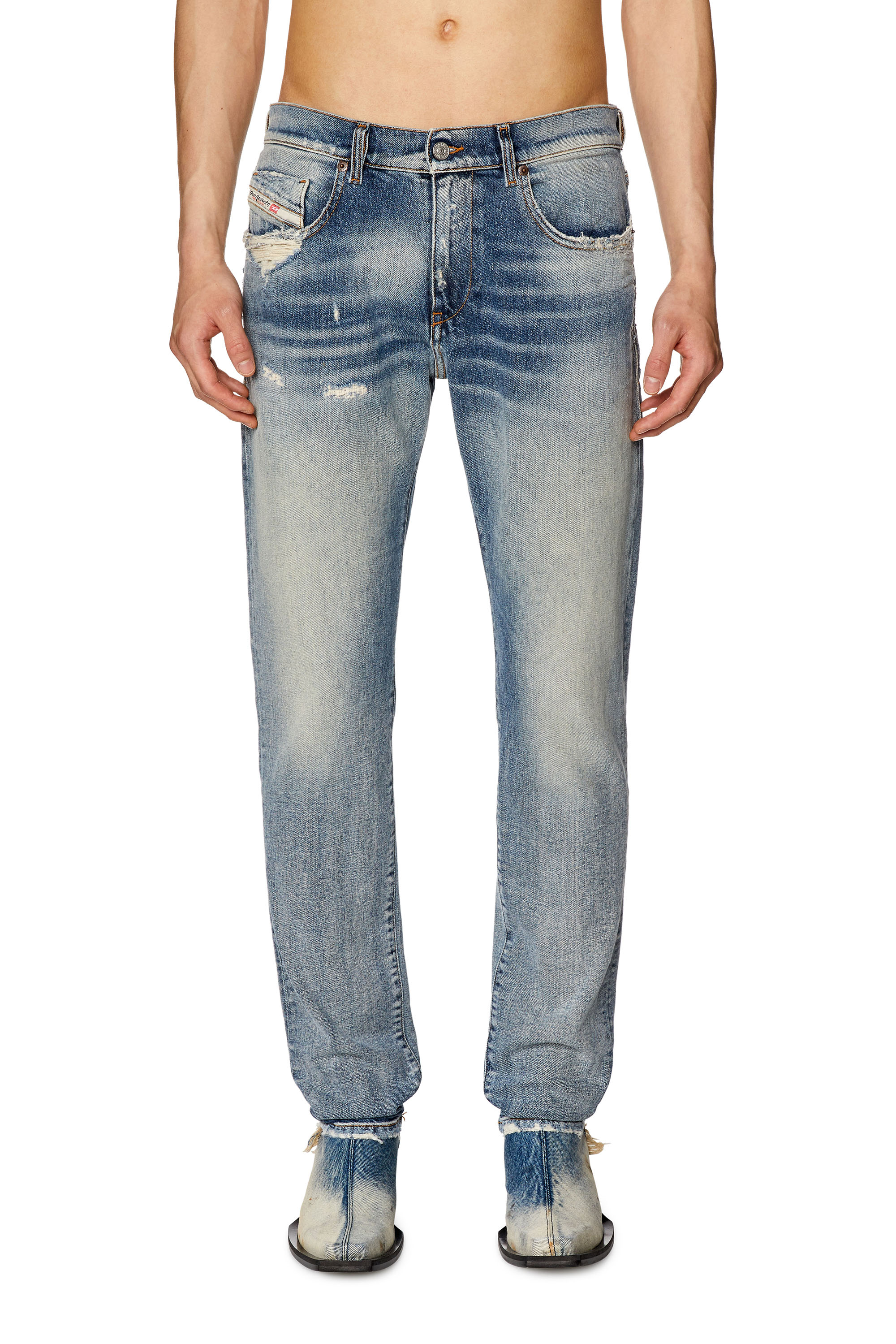 Diesel - Slim Jeans 2019 D-Strukt 007Q3, Light Blue - Image 1