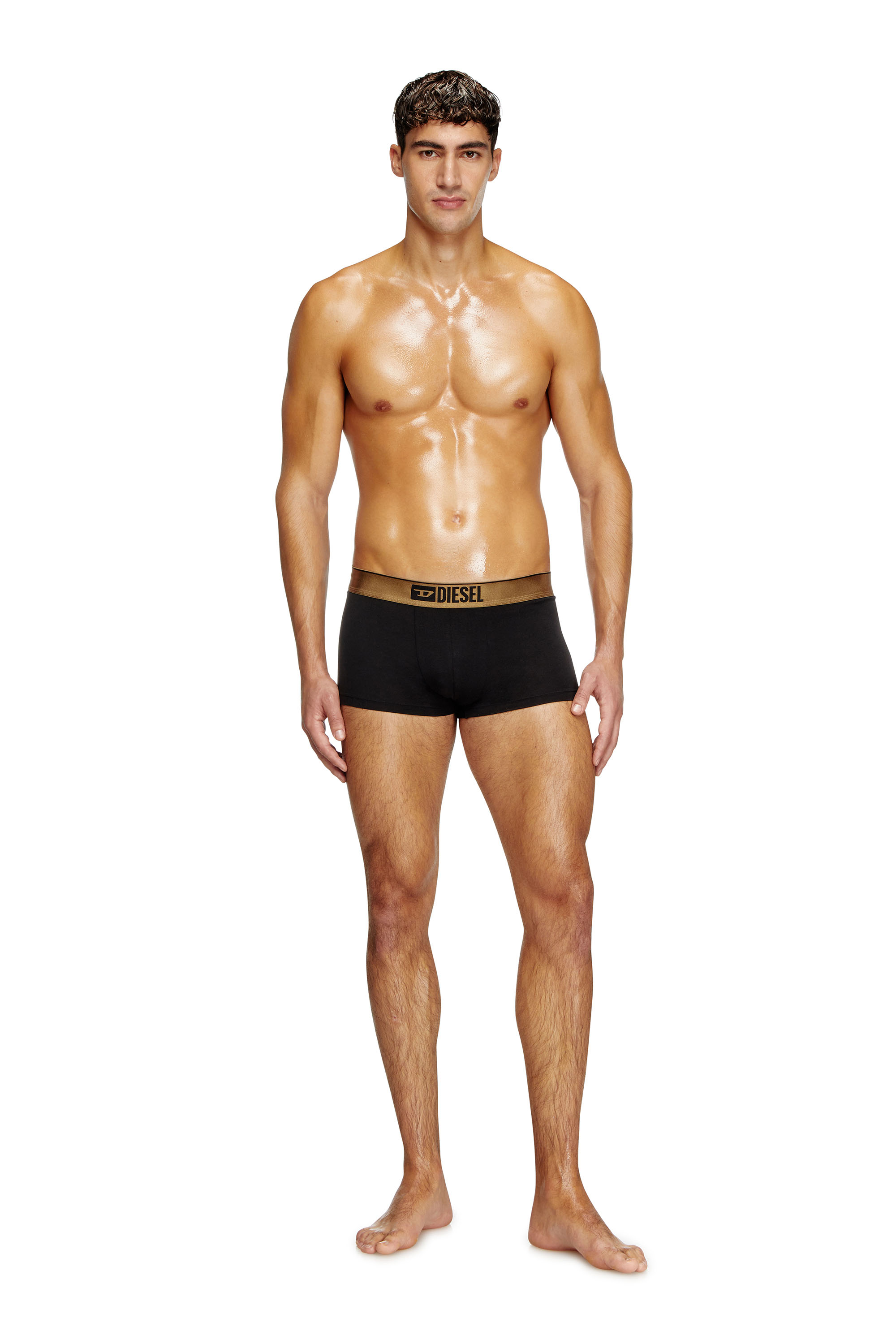 Diesel - DAMIEN-GFT-3PACK, Man's Three-pack metallic boxer in Black/Red - 3