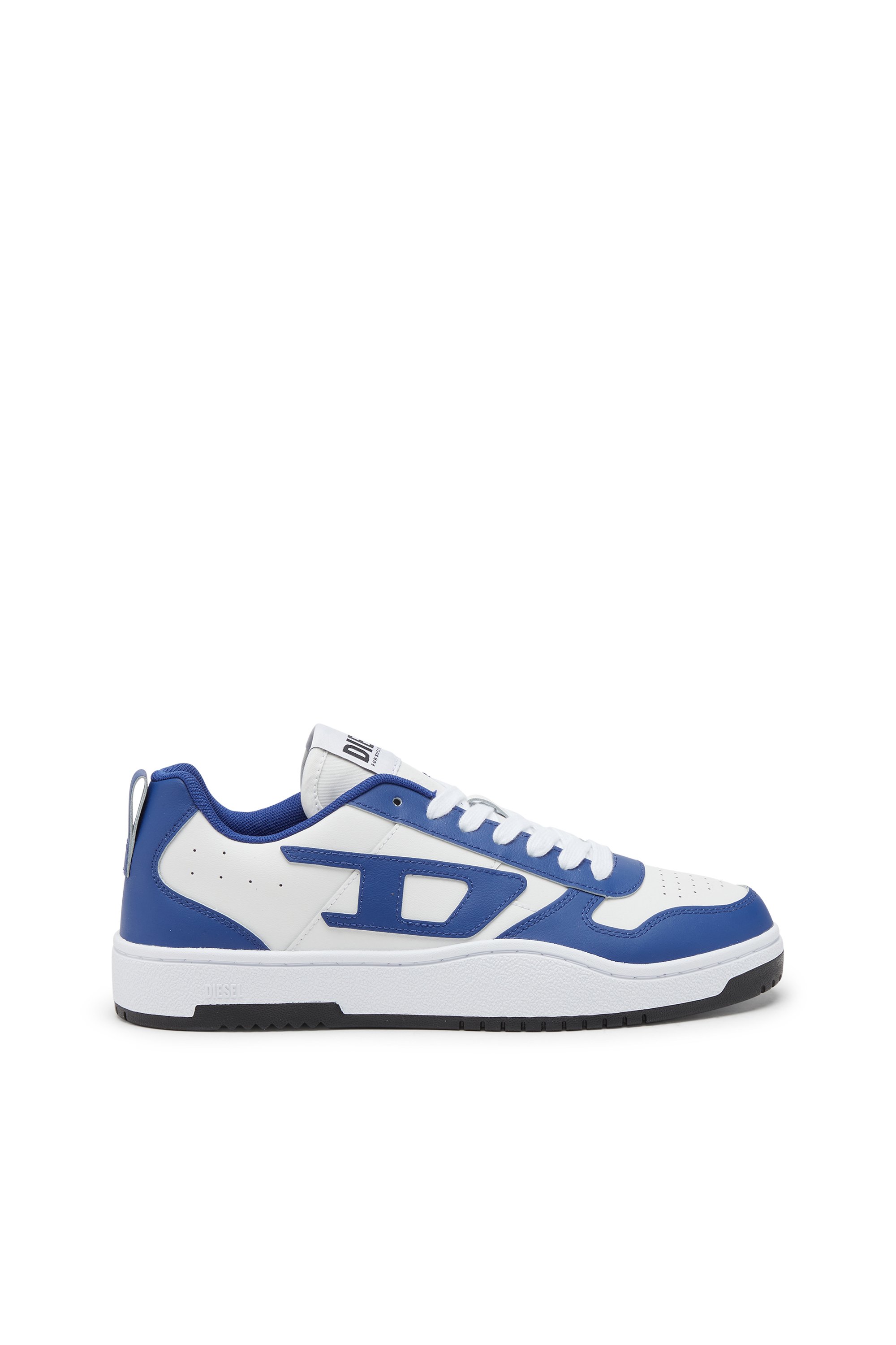 Diesel - S-UKIYO V2 LOW, Man's S-Ukiyo Low-Low-top sneakers in leather and nylon in White/Blue - 1