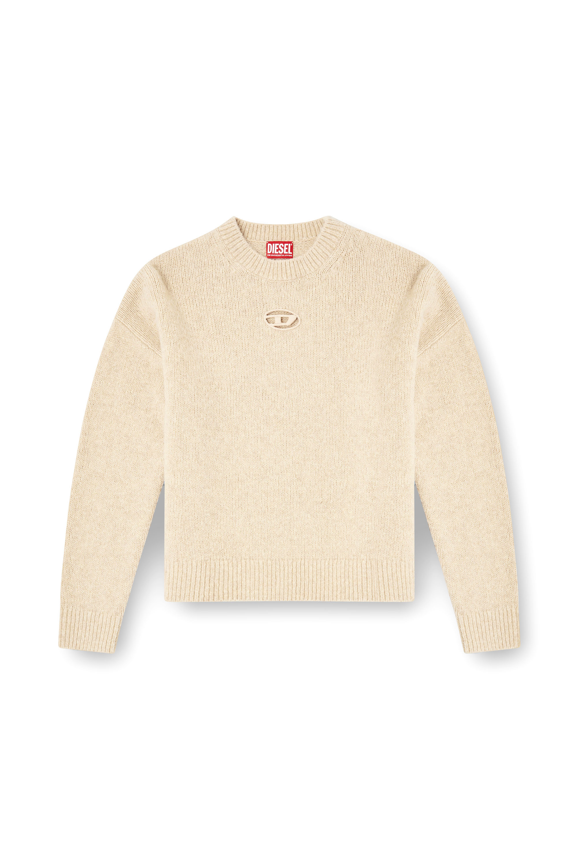 Diesel - M-AREETA, Woman's Jumper in wool and alpaca blend in Beige - 2