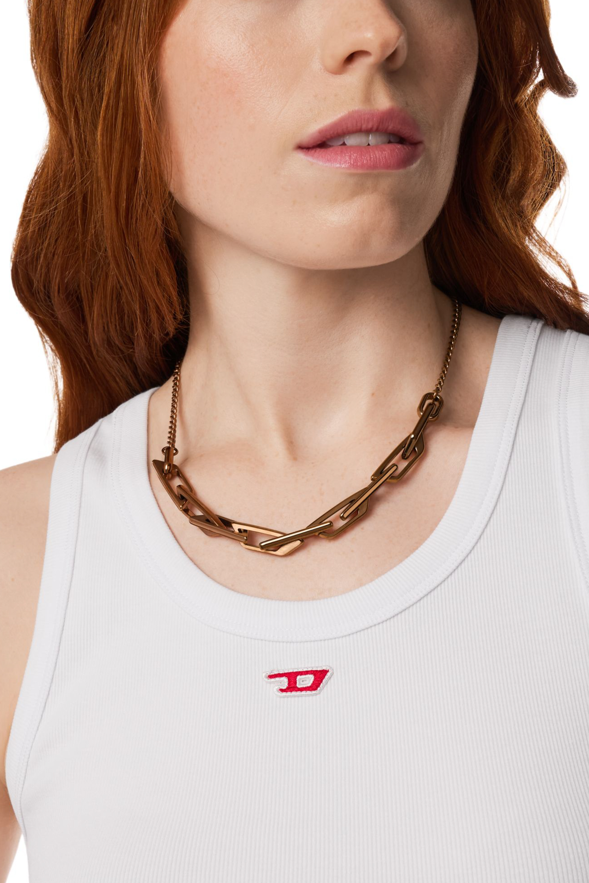 Diesel - DX1646200 JEWELLERY, Unisex's Stainless steel chain necklace in Bronze - 3