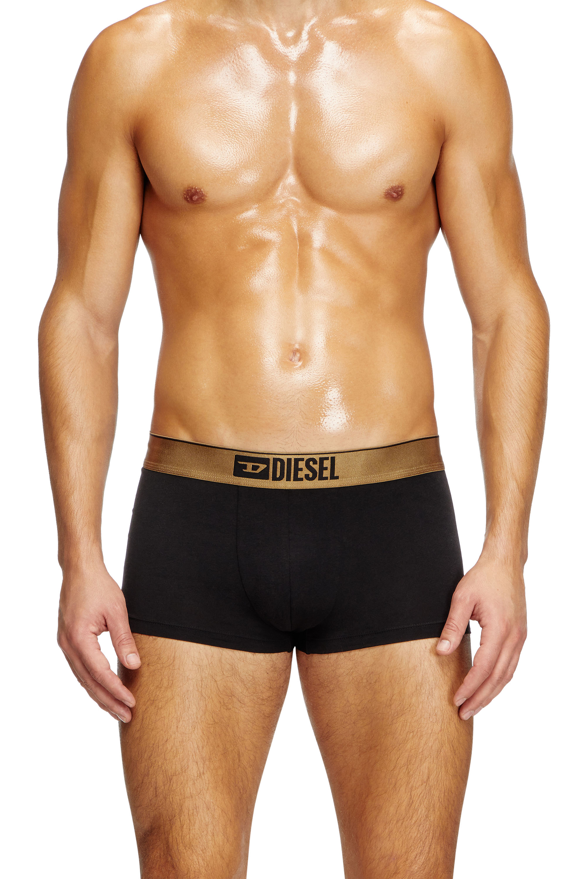 Diesel - DAMIEN-GFT-3PACK, Man's Three-pack metallic boxer in Black/Red - 3