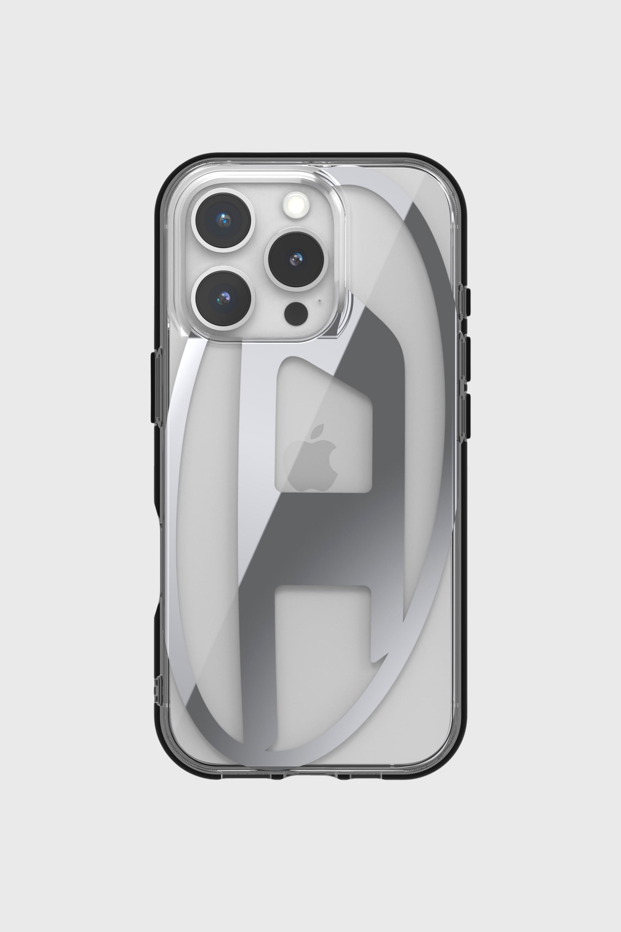 Diesel - 60140 AOP CASE, Unisex's Oval D Mirror Case for iP 16 Pro in Silver - 2