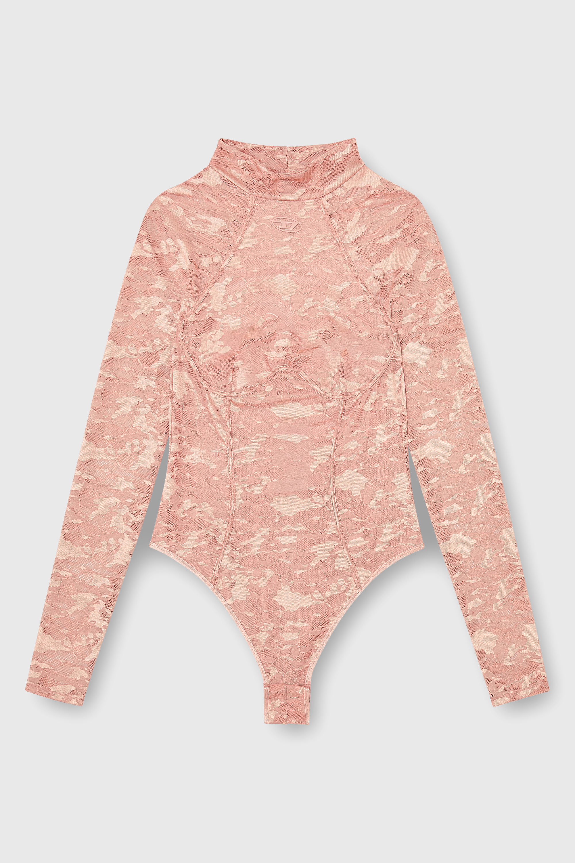 Diesel - VIVIAN-UTLT, Woman's Bodysuit in nylon lace with open back in Nude - 2