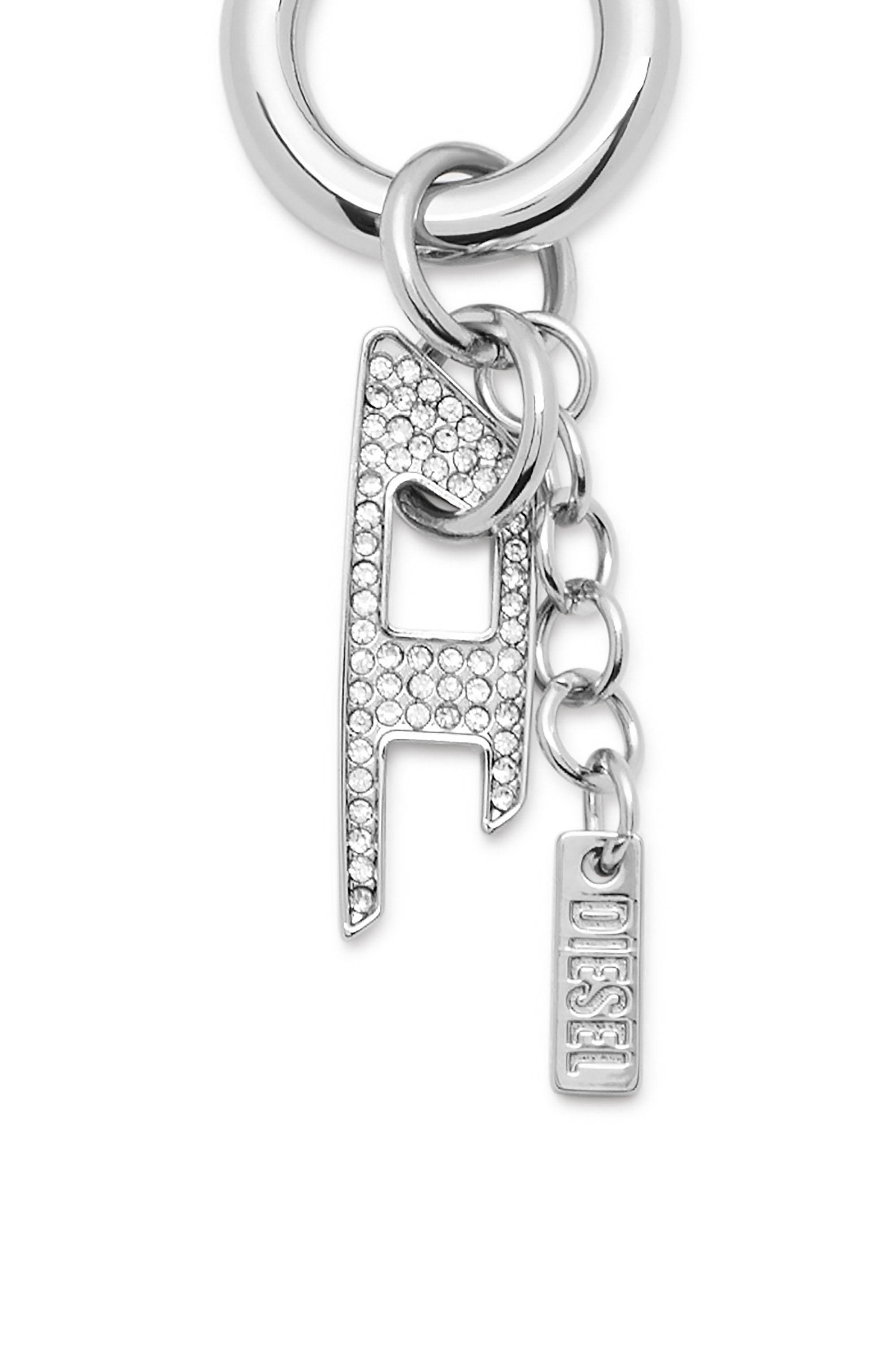Diesel - CHARM-D, Unisex's Charm with rhinestone D charm in Silver - 3