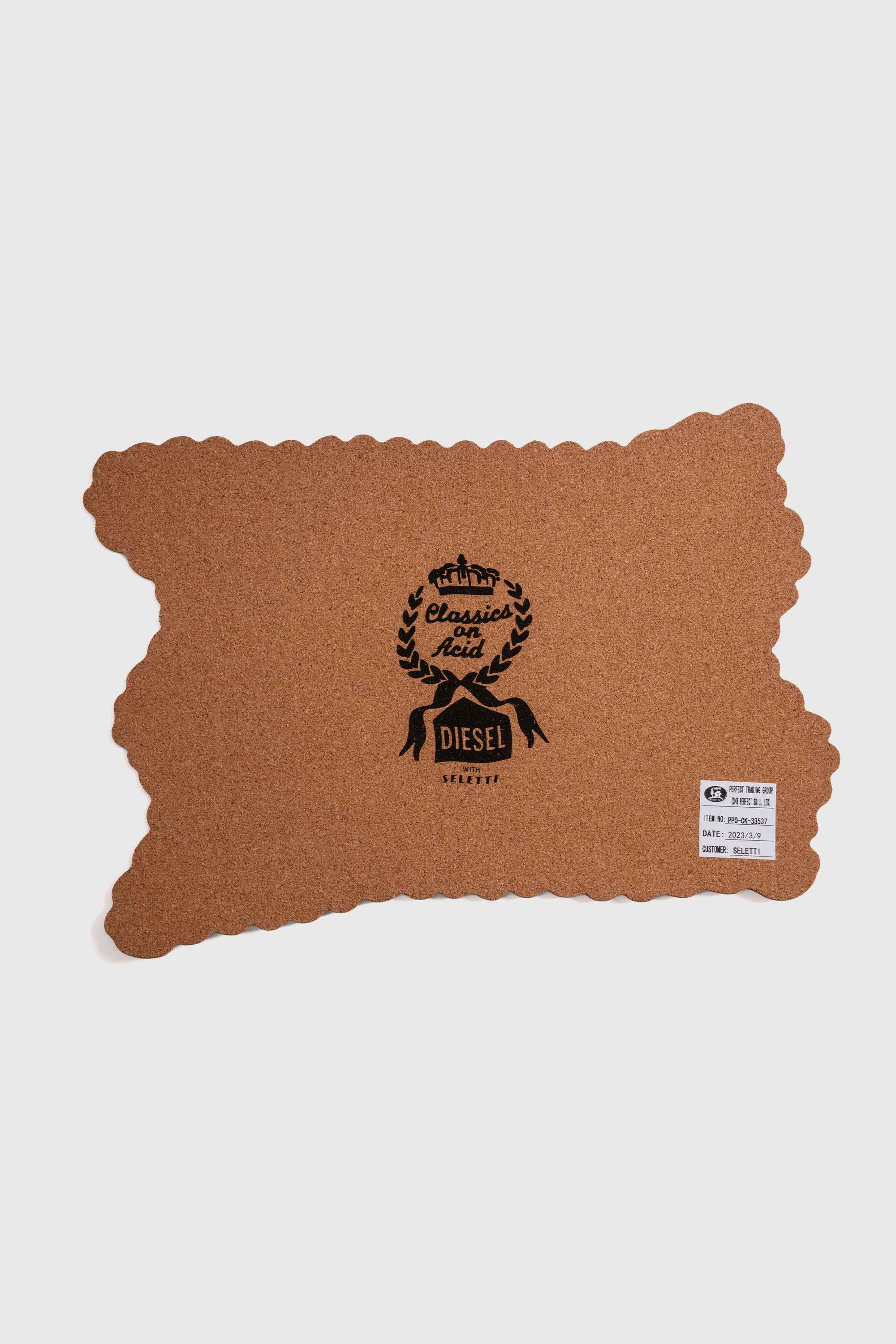 Diesel - 11264 TABLE MAT "DIESEL LIVING" - ACID F, Unisex's Cork table mat in White - 2