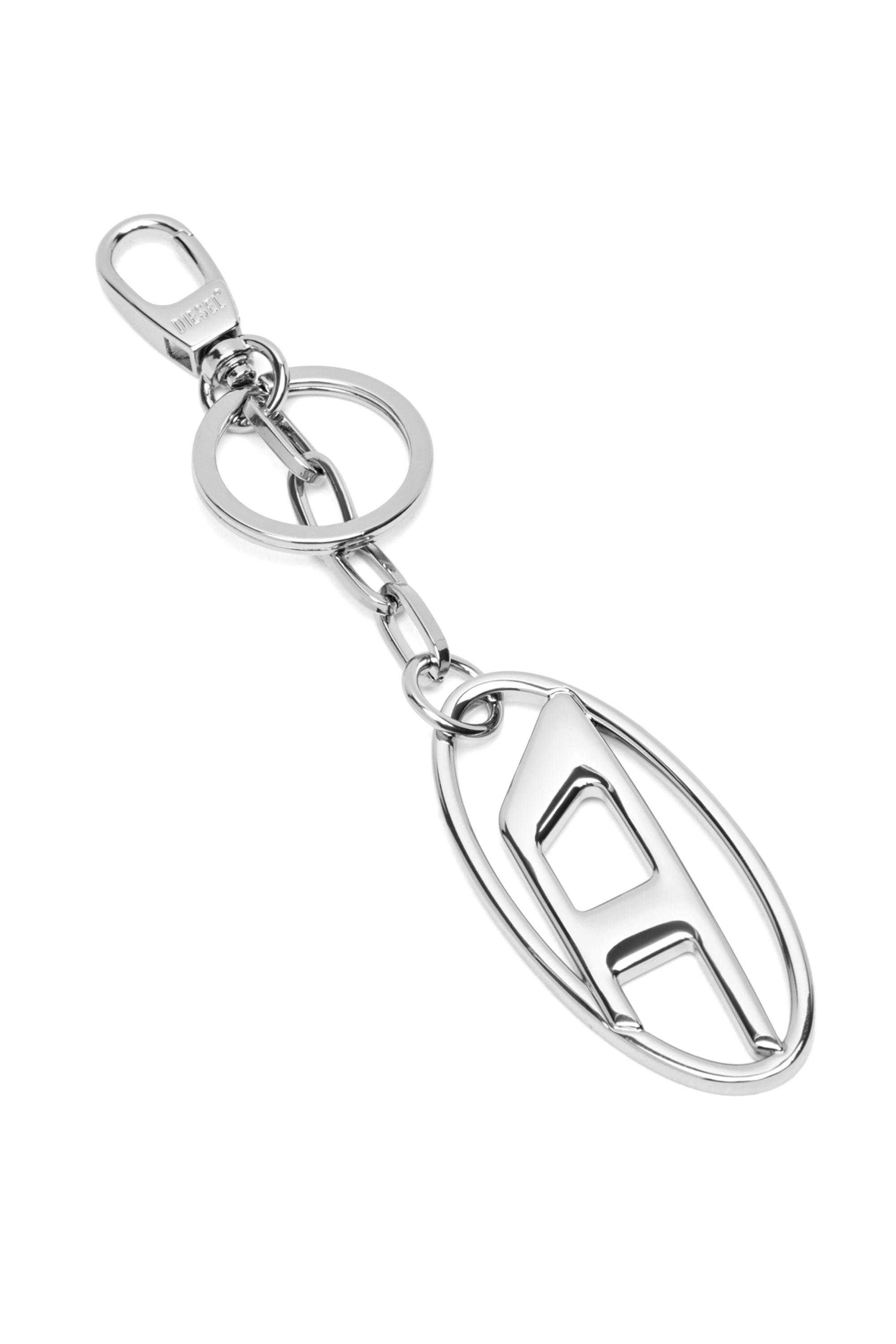Diesel - HOLY-C, Unisex's Metal keyring with logo plaque in Silver - 2