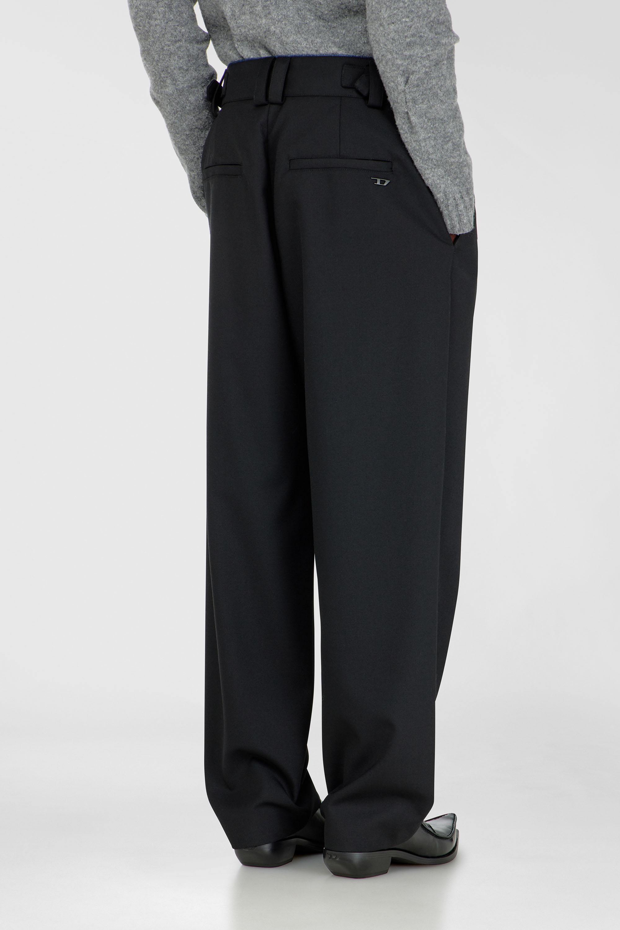 Diesel - P-HIT-COOL, Man's Tailored pants with denim detail in Black - 4
