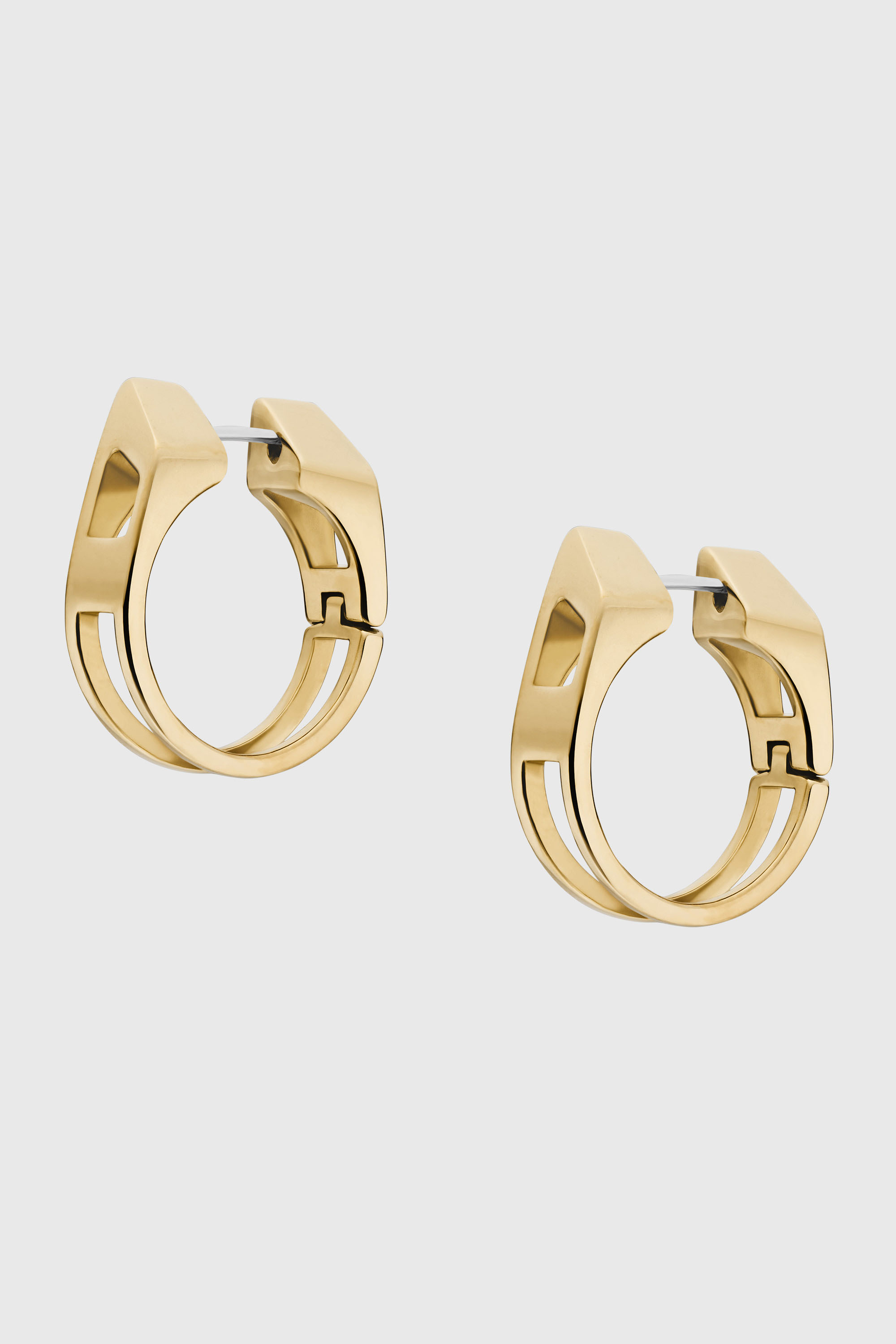Diesel - DX1671710 JEWELLERY, Unisex's Gold-Tone Stainless Steel Hoop Earrings in Gold - 1