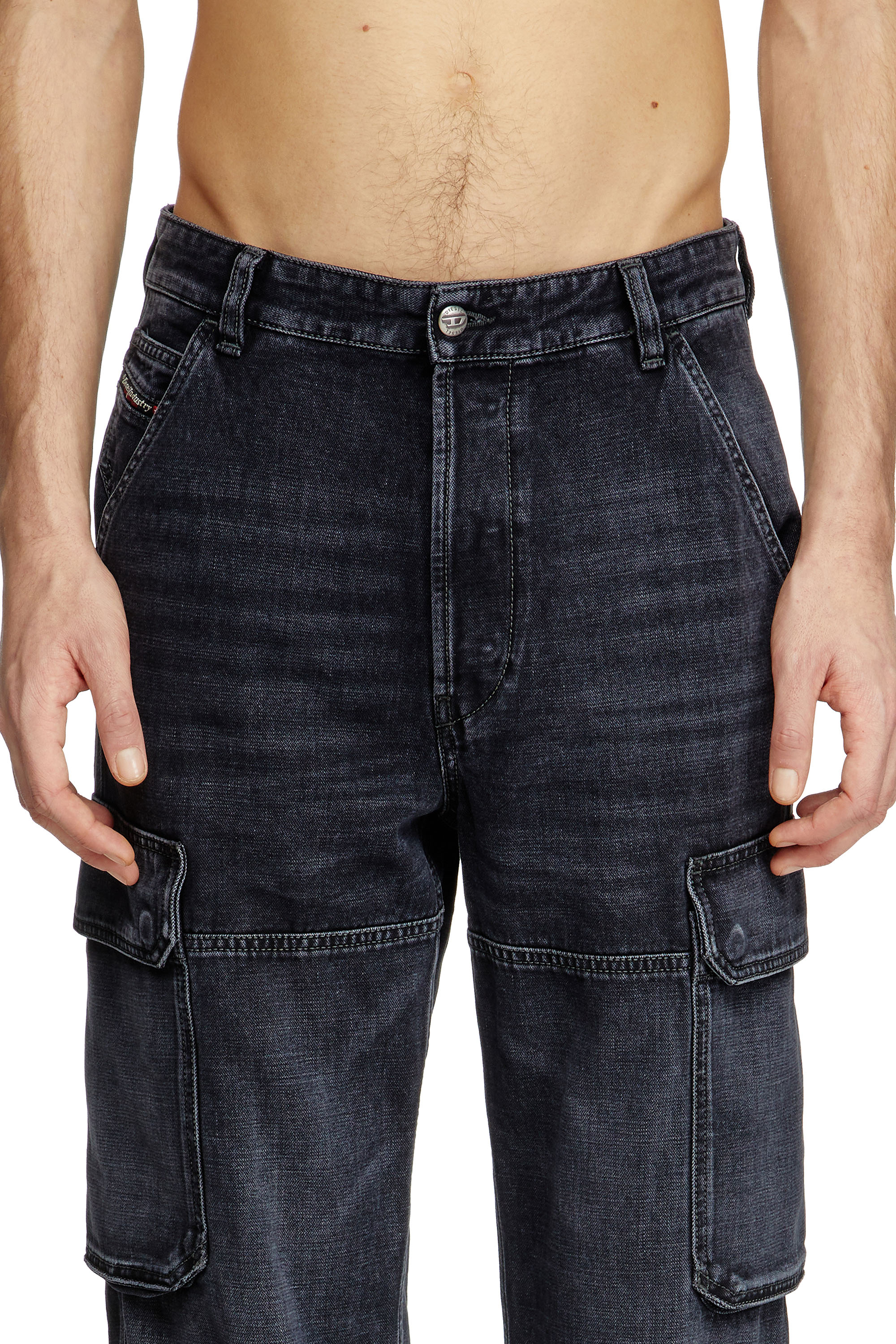 Regular Jeans D-Uty 007Z9, Black/Dark grey Diesel - Man's Regular Jeans D-Uty 007Z9, Black/Dark grey - 5