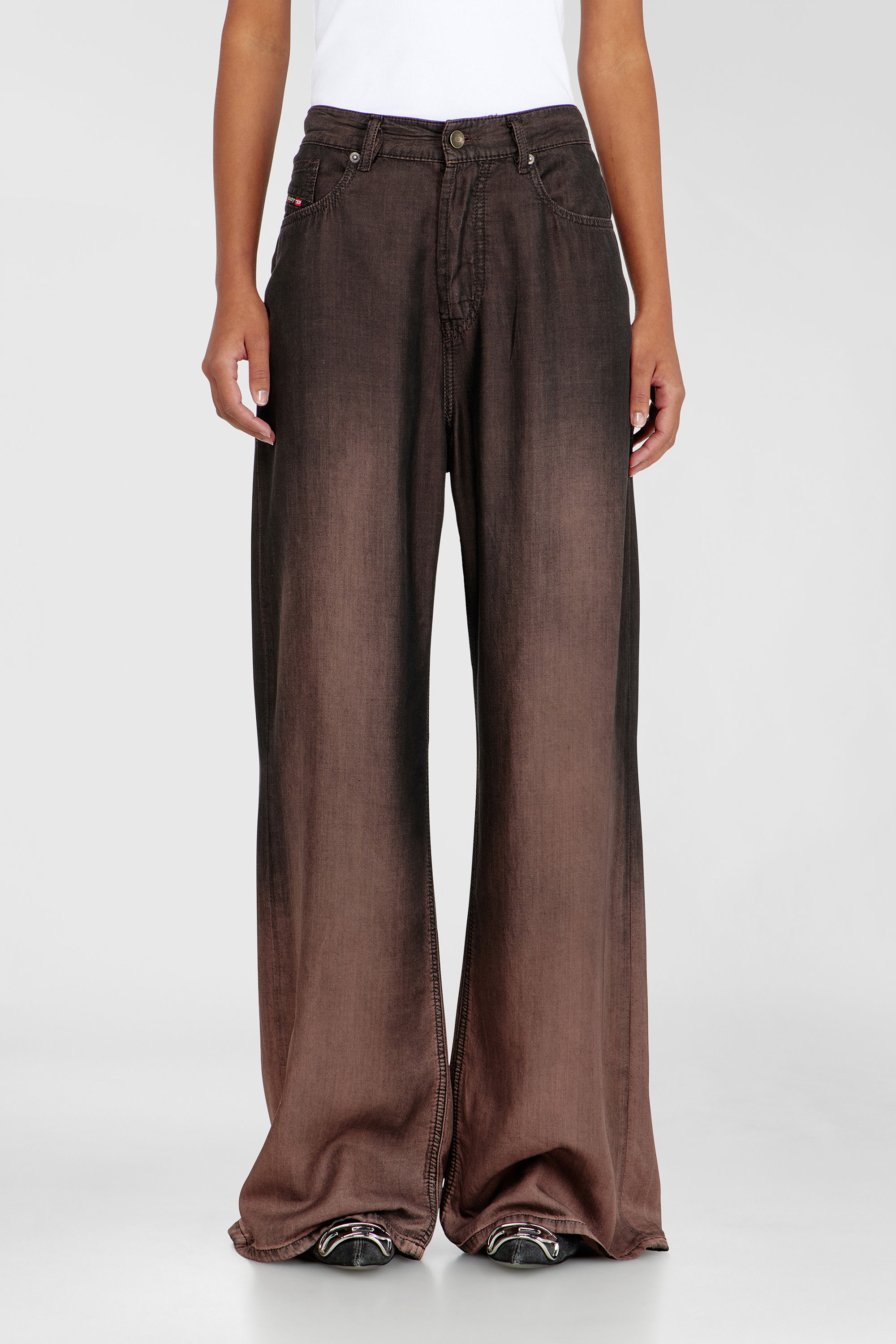 Diesel - Woman's Relaxed Jeans 1996 D-Sire 068YF, Brown - 2