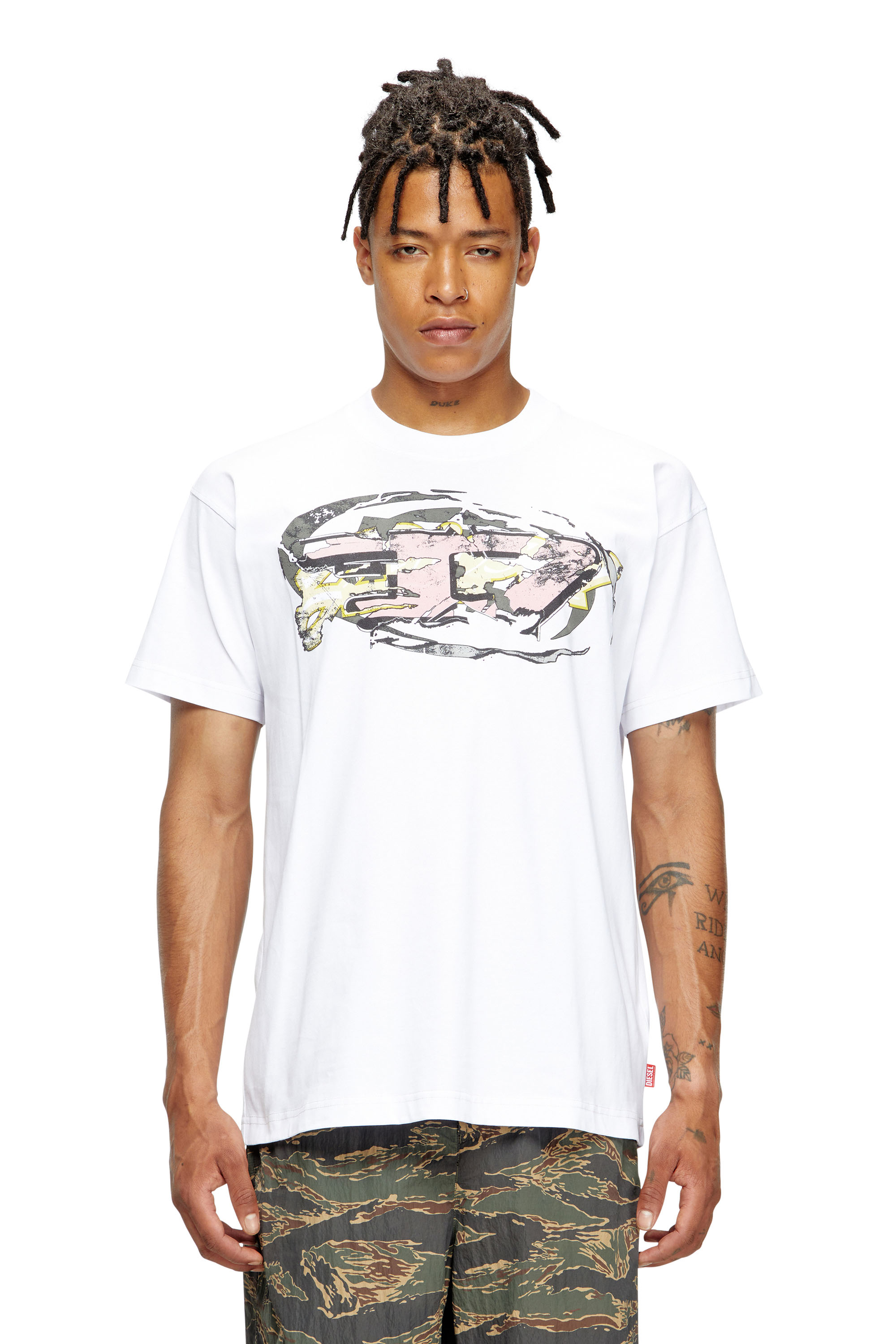 Diesel - T-NORM-T11, Man's T-shirt with Oval D logo in null - 1