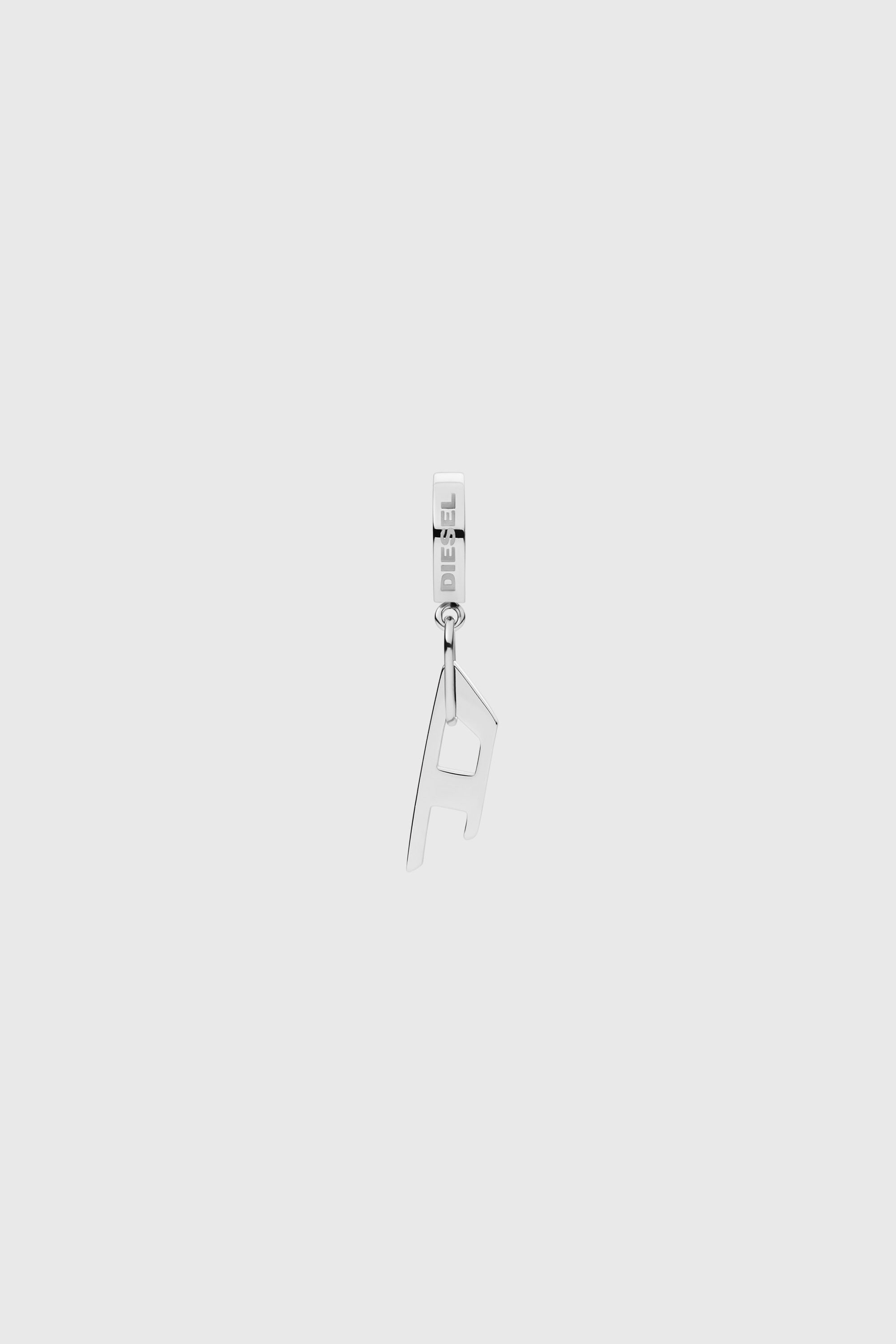 Diesel - DX1336, Unisex's Stainless steel single hoop earring in Silver - 1