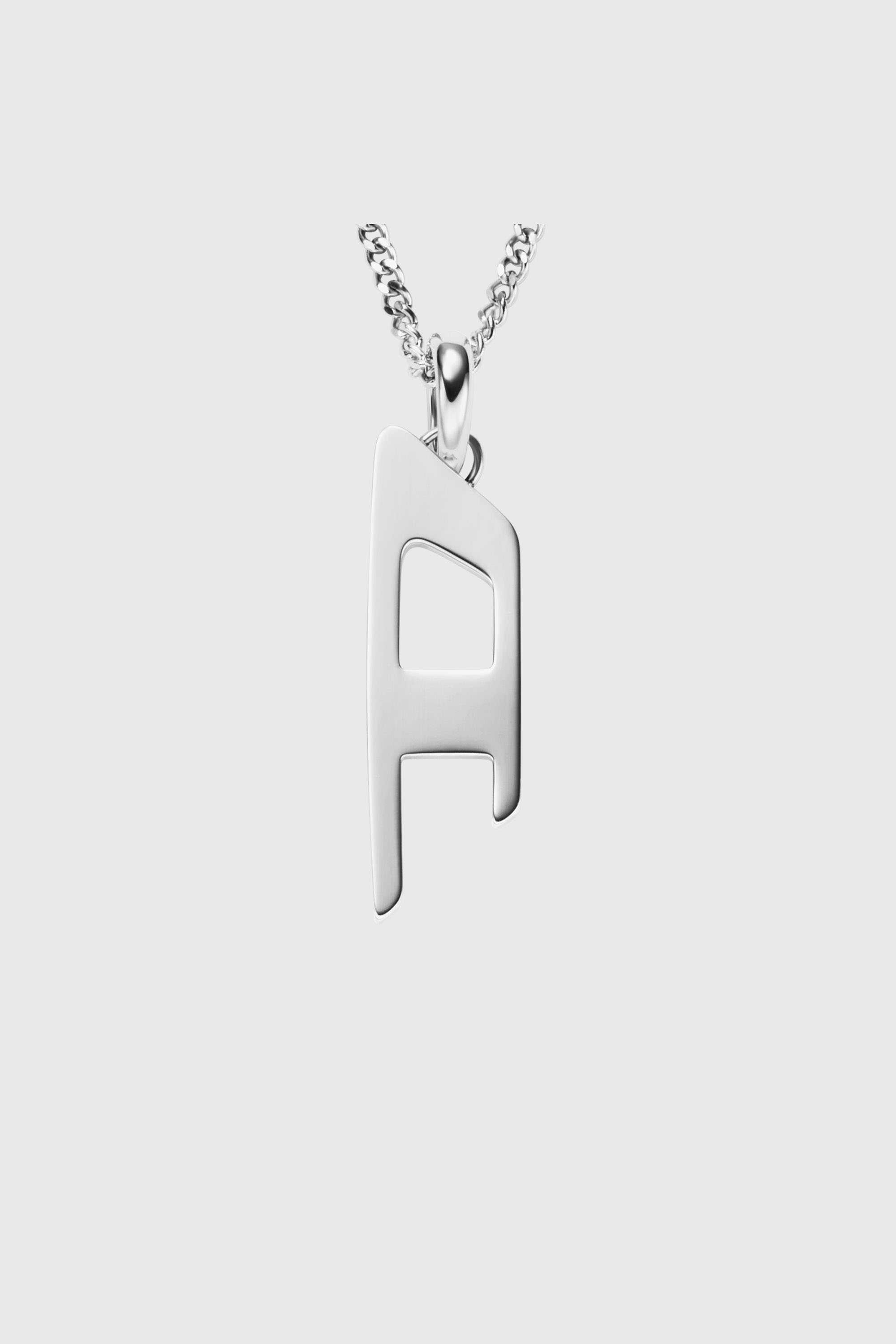 Diesel - DX1625040 JEWELLERY, Unisex's Stainless steel d logo pendant necklace in Silver - 2