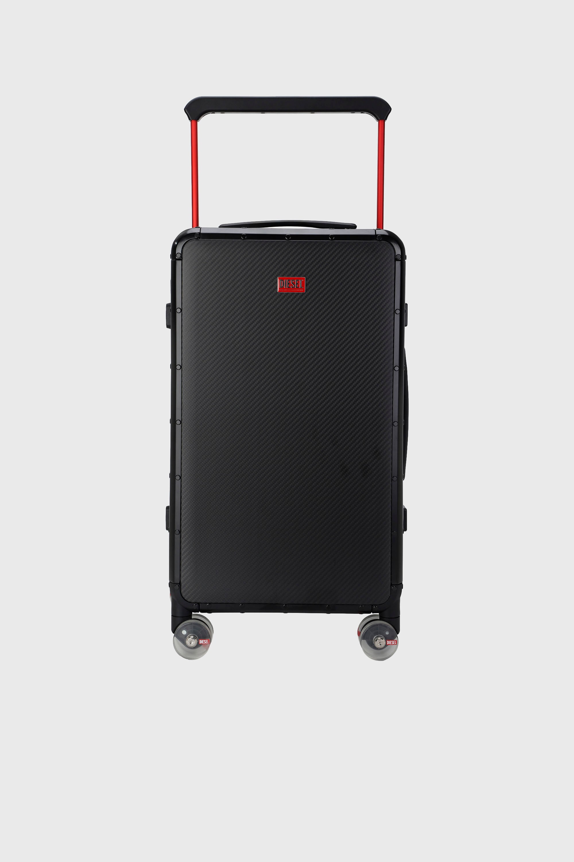 Diesel - DSL CARBON FIBER TROLLEY-BLACK- DSL001, Unisex's Carbon fiber suitcase size M in Black - 1