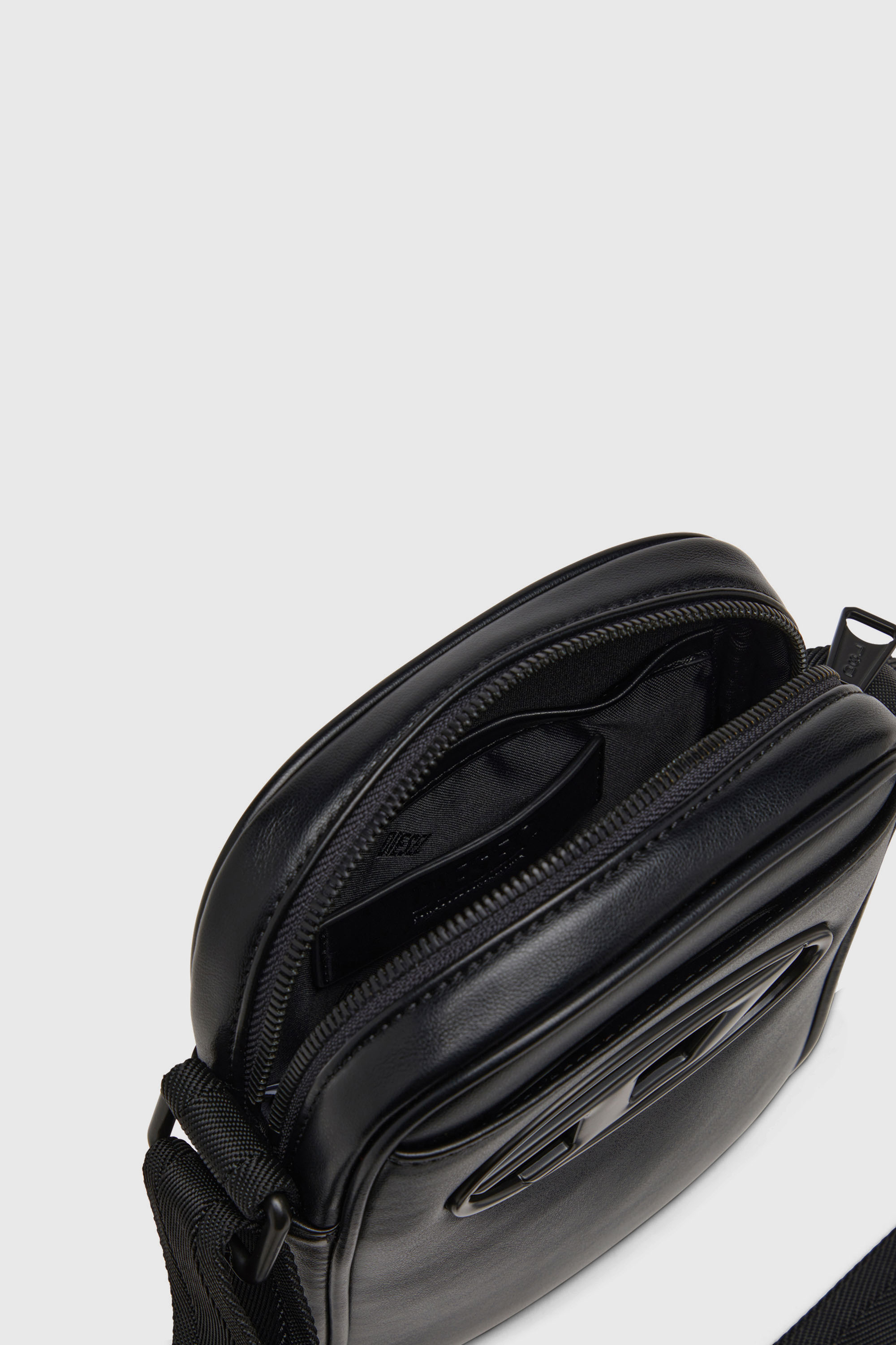 Diesel - HOLI-D CROSSBODY, Man's Holi-D-Crossbody bag in PU and neoprene in Black - 3