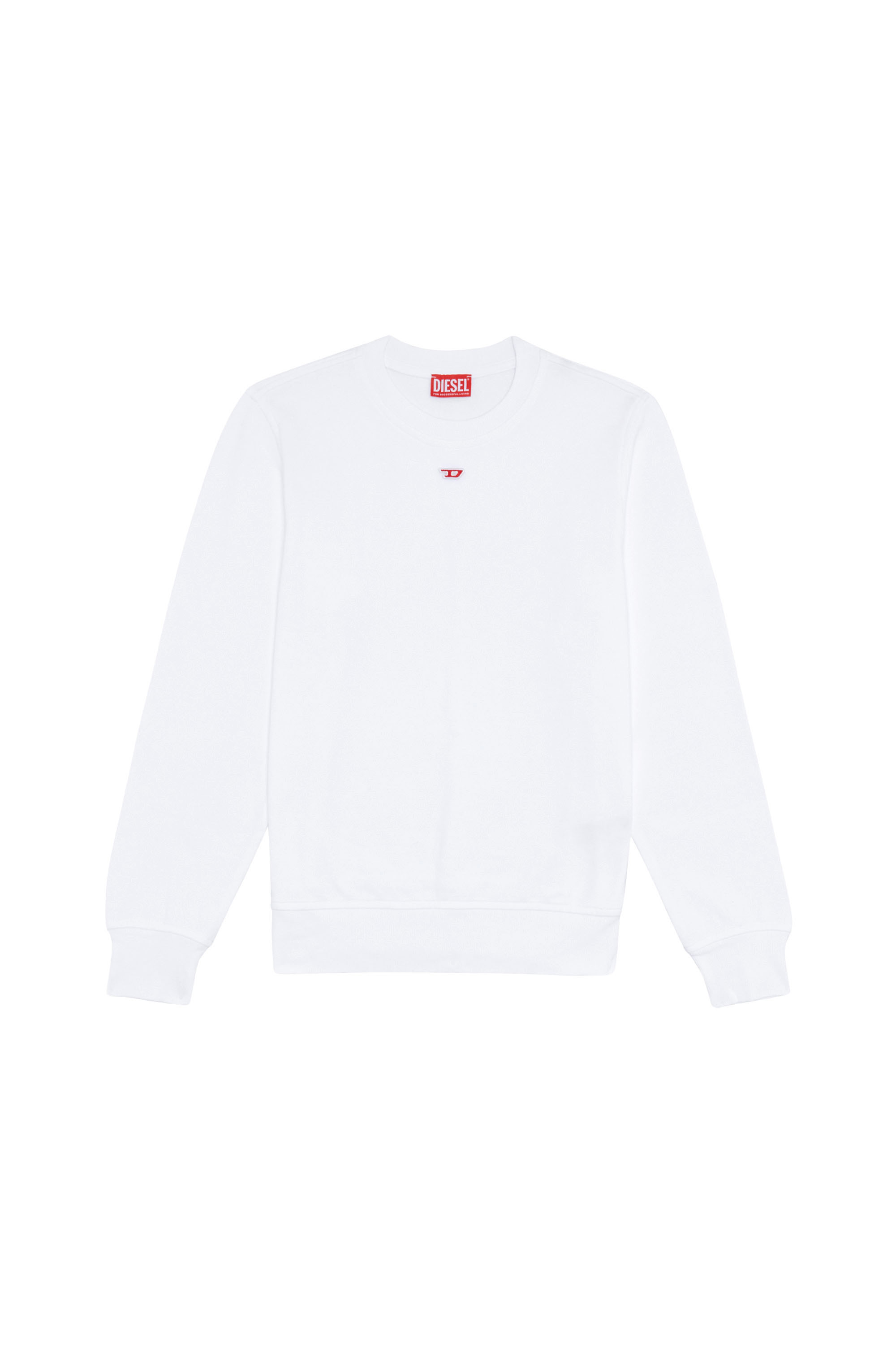 Diesel - S-GINN-D, Woman's Sweatshirt with D logo in White - 2