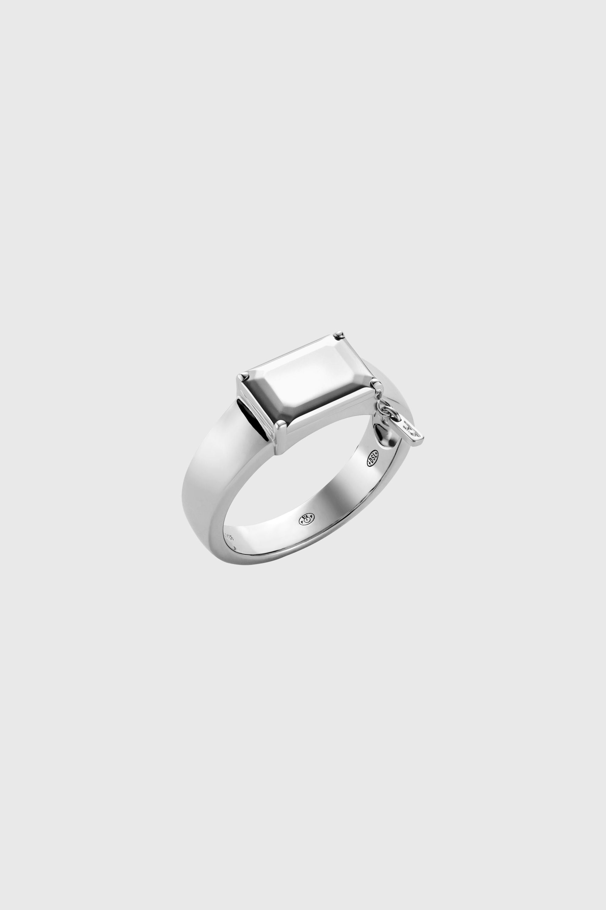 Diesel - DL1365040 STERLING SILVER JEWEL, Unisex's Sterling silver center focal ring in Silver - 1