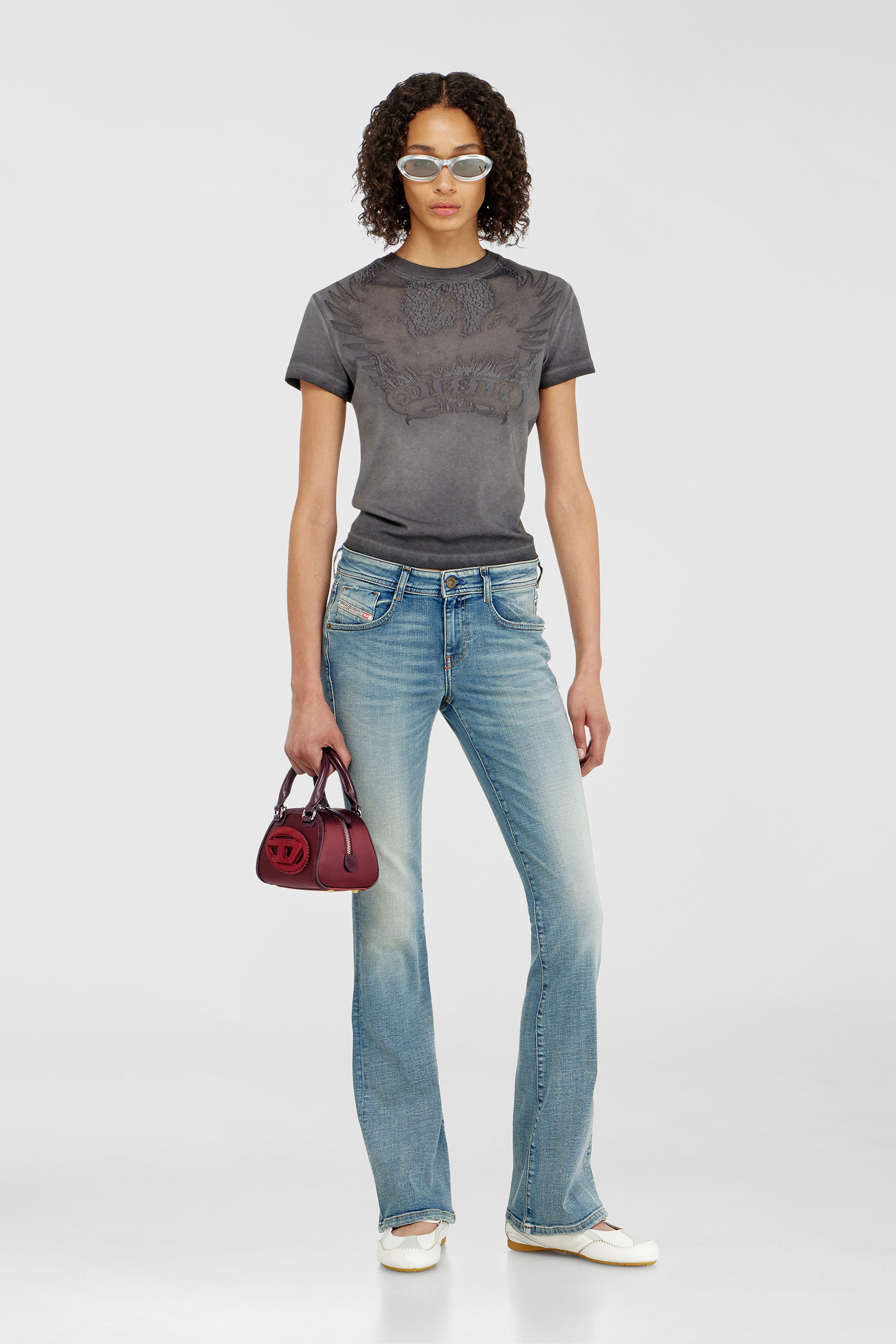 Diesel - Woman's Bootcut Jeans 1969 D-Ebbey 09P42, Light Blue - 2