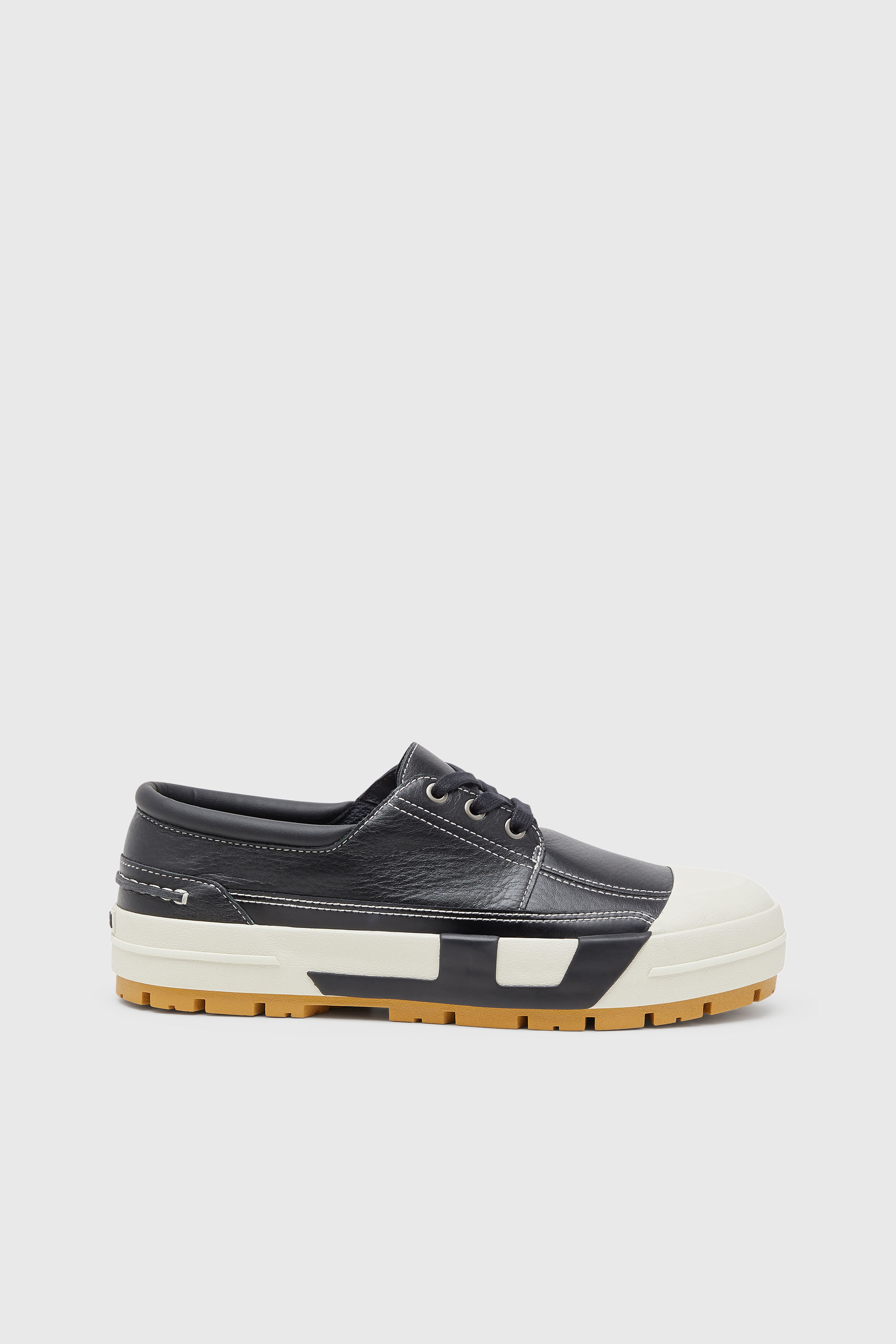 Diesel - S-D-VERSE MOCASSIN, Man's S-D-Verse - Leather hybrid moccasin in Black - 1