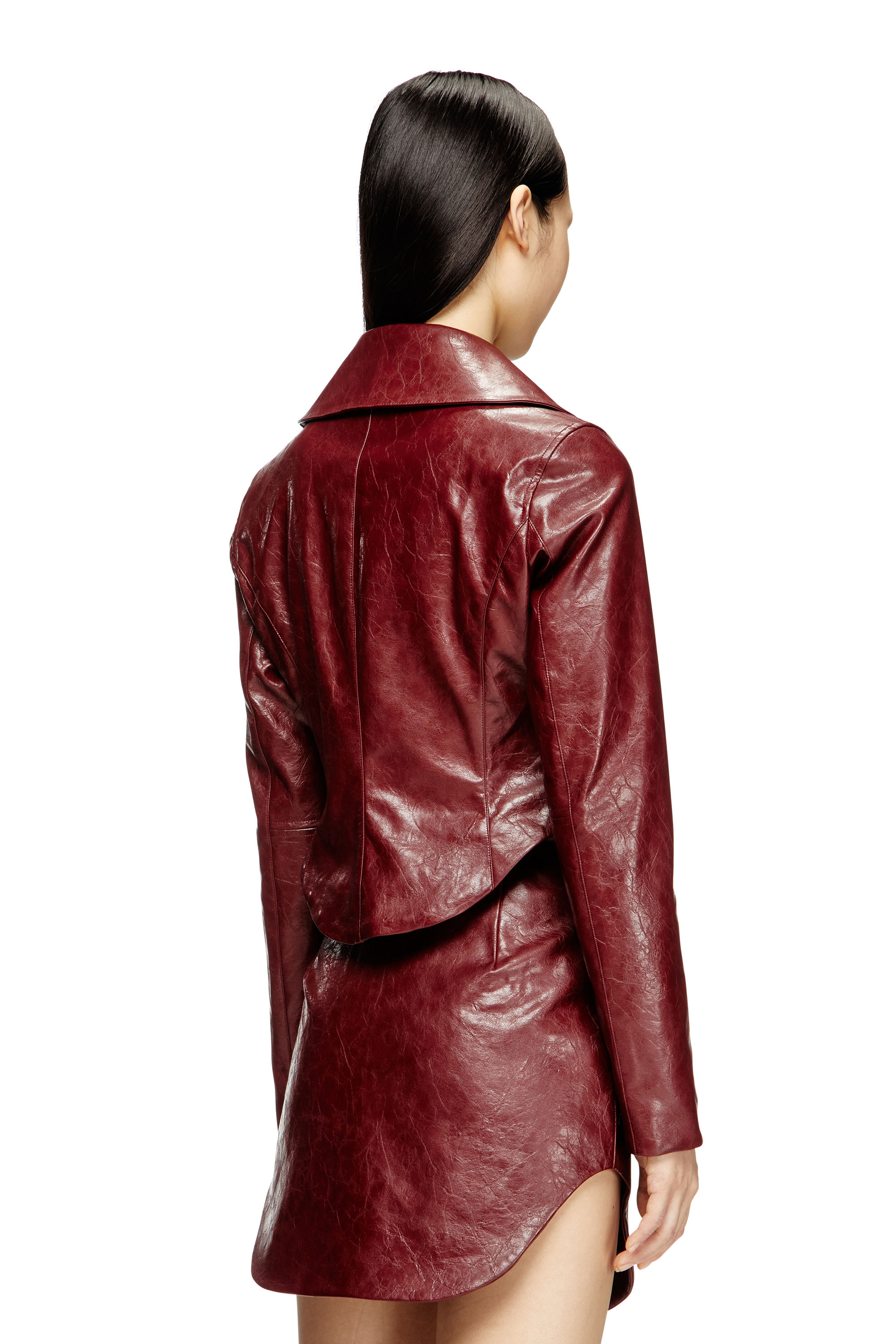 Diesel - G-AMECK, Woman's Tailored jacket in coated fabric in Red - 4