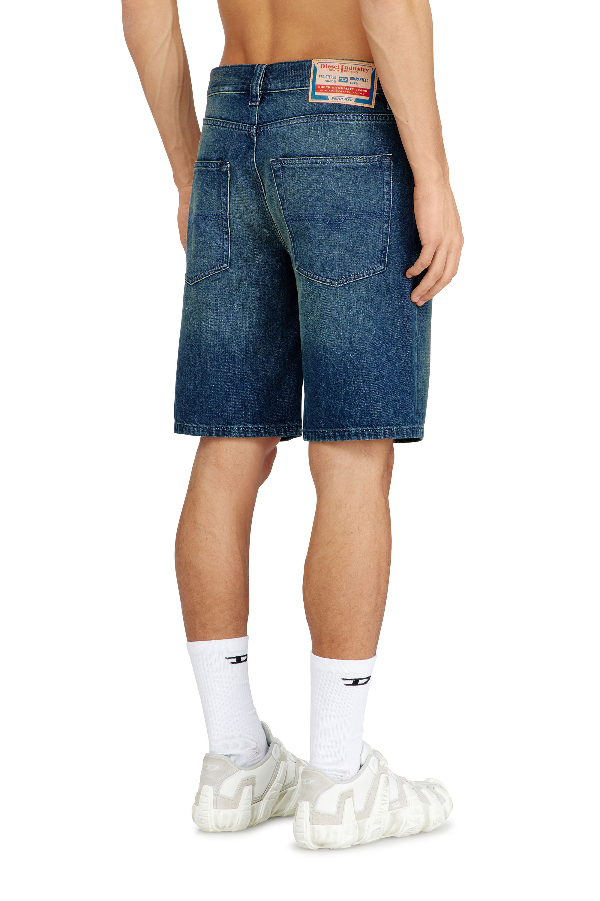 Diesel - REGULAR-SHORT, Man's Denim shorts with a clean look in Blue - 4